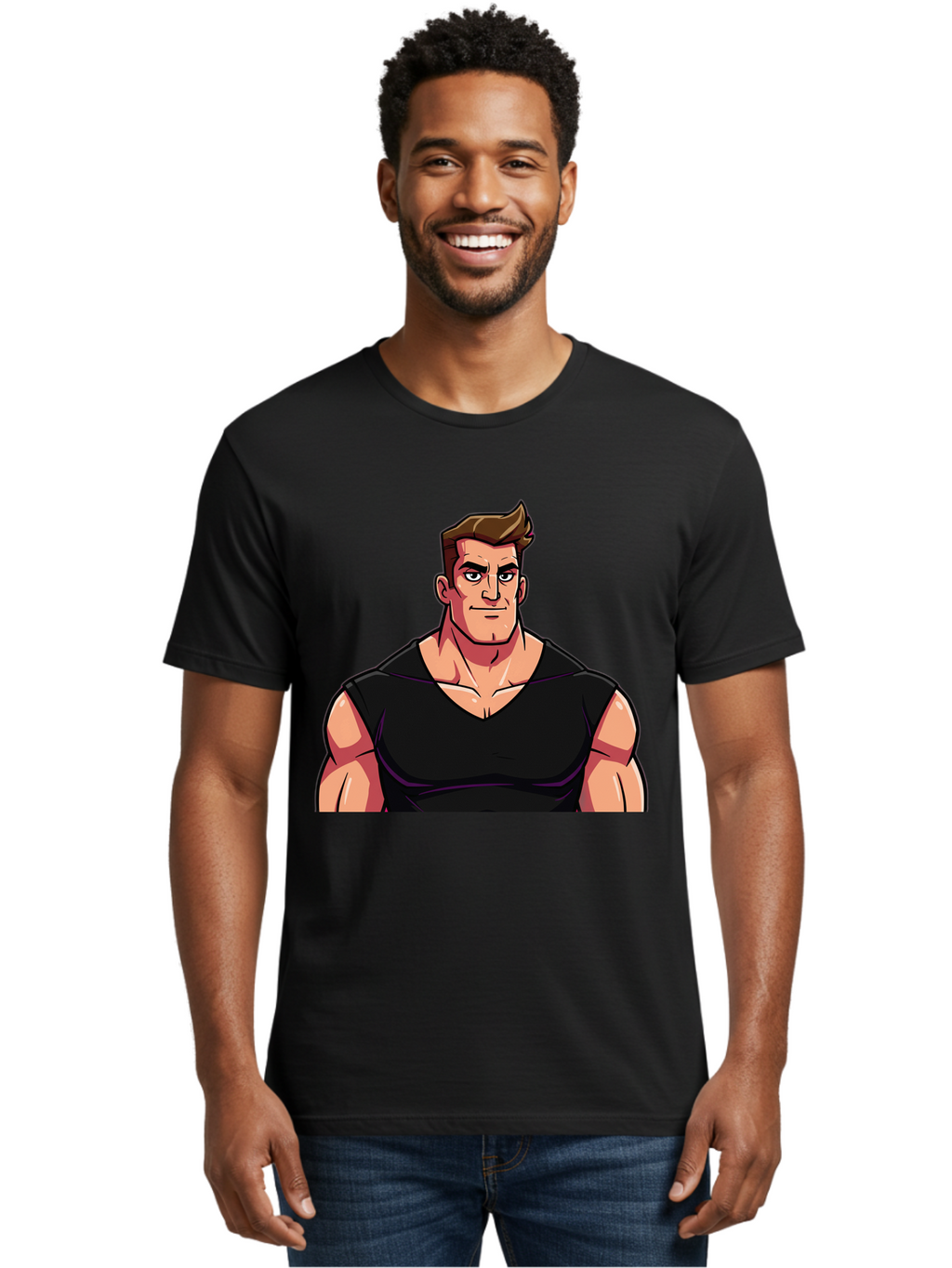 Muscular-Man Men'S Graphic Tee, 100% Cotton, Comfortable Casual Summer Wear, Machine Washable, Vintage Camera, Old Camera, Antique Camera, Black Camera, Classic Photography, Photography Equipment, Nostalgic Device, Film Camera, Camera Art Bao685