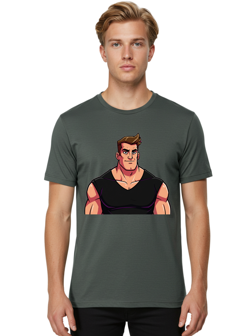 Muscular-Man Men'S Graphic Tee, 100% Cotton, Comfortable Casual Summer Wear, Machine Washable, Vintage Camera, Old Camera, Antique Camera, Black Camera, Classic Photography, Photography Equipment, Nostalgic Device, Film Camera, Camera Art Bao685