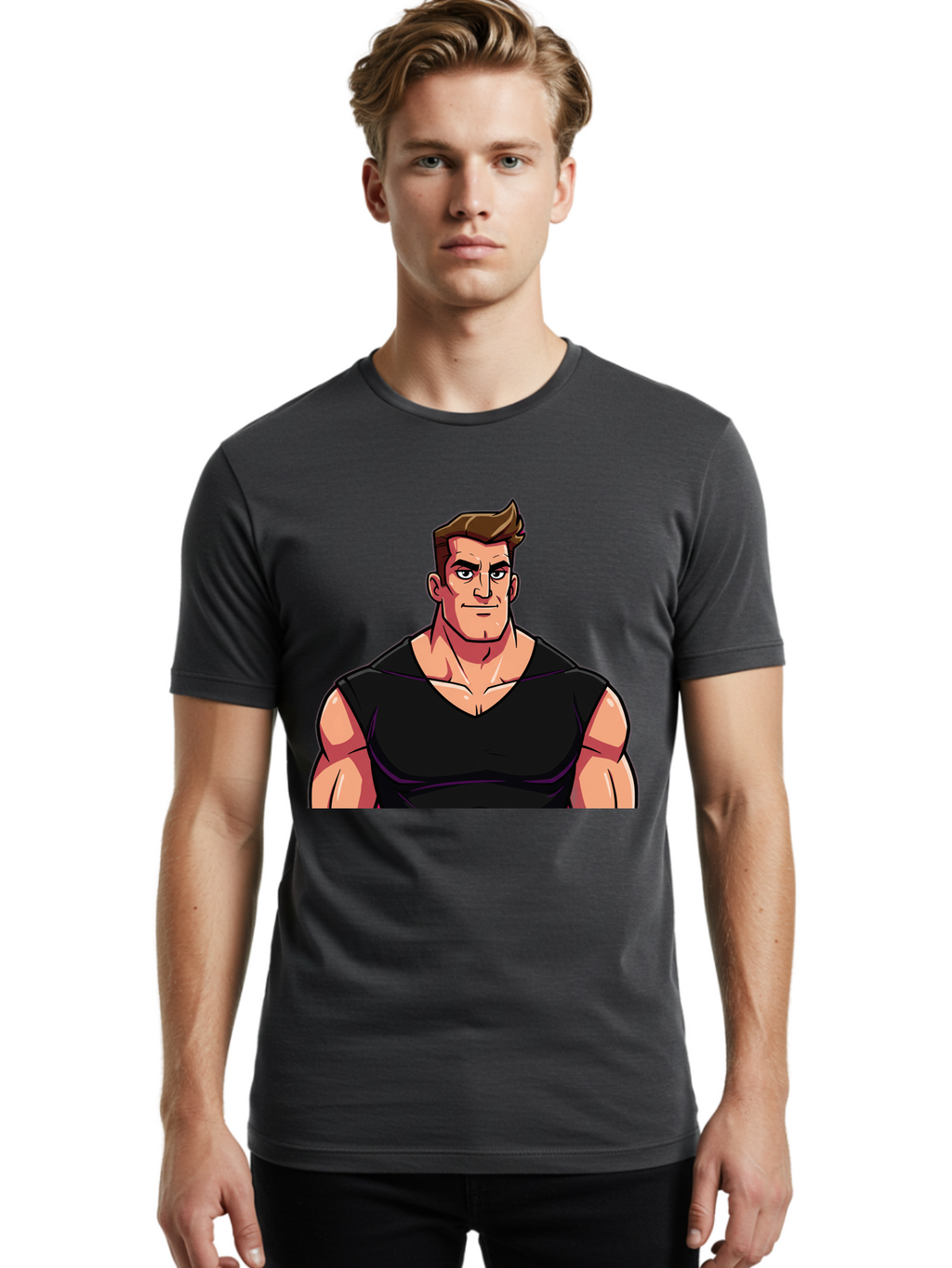 Muscular-Man Men'S Graphic Tee, 100% Cotton, Comfortable Casual Summer Wear, Machine Washable, Vintage Camera, Old Camera, Antique Camera, Black Camera, Classic Photography, Photography Equipment, Nostalgic Device, Film Camera, Camera Art Bao685