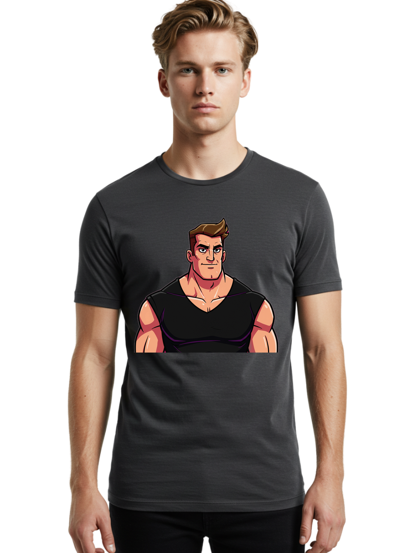 Muscular-Man Men'S Graphic Tee, 100% Cotton, Comfortable Casual Summer Wear, Machine Washable, Vintage Camera, Old Camera, Antique Camera, Black Camera, Classic Photography, Photography Equipment, Nostalgic Device, Film Camera, Camera Art Bao685