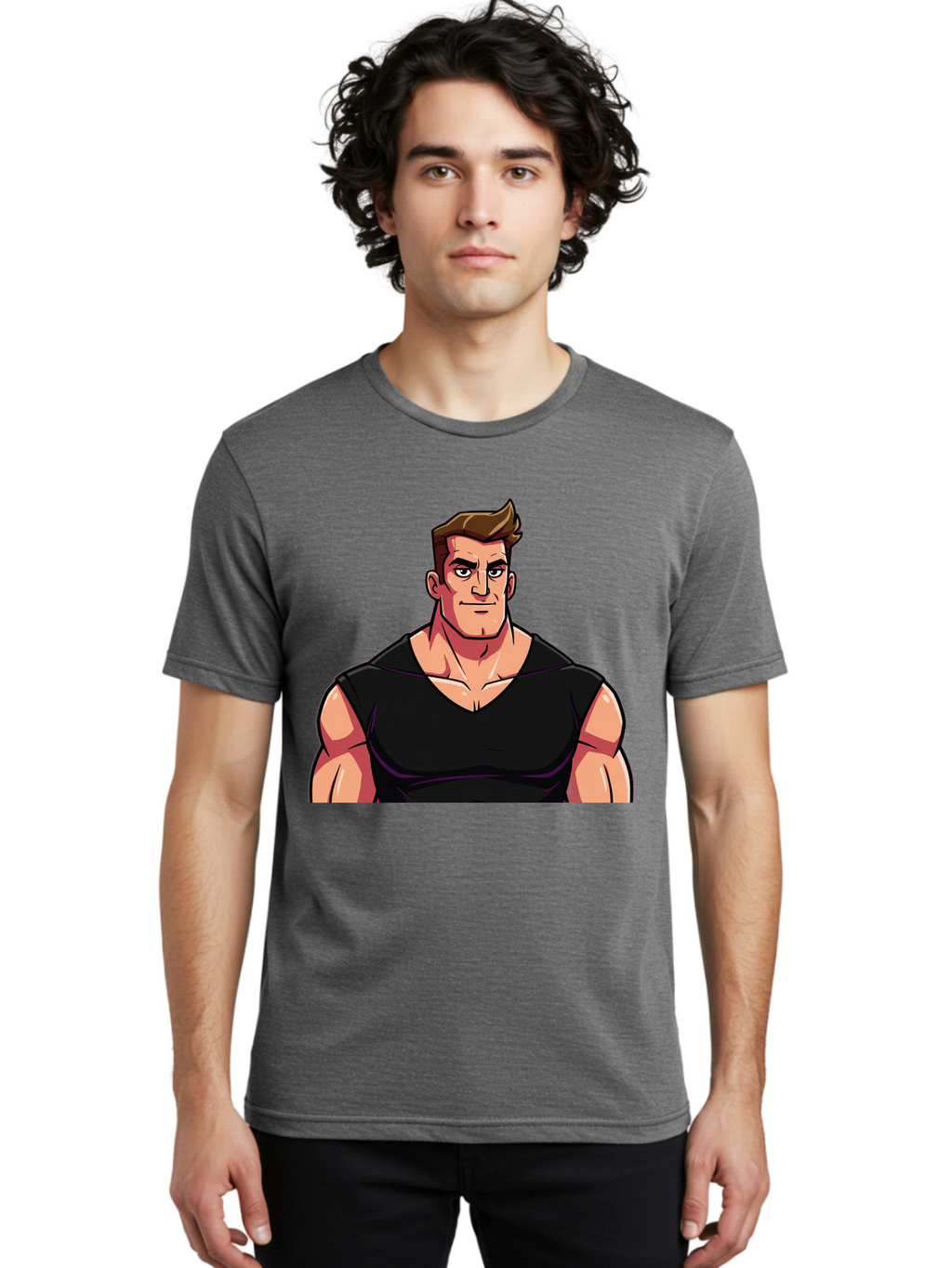 Muscular-Man Men'S Graphic Tee, 100% Cotton, Comfortable Casual Summer Wear, Machine Washable, Vintage Camera, Old Camera, Antique Camera, Black Camera, Classic Photography, Photography Equipment, Nostalgic Device, Film Camera, Camera Art Bao685