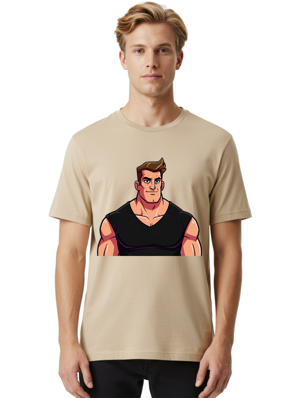 Muscular-Man Men'S Graphic Tee, 100% Cotton, Comfortable Casual Summer Wear, Machine Washable, Vintage Camera, Old Camera, Antique Camera, Black Camera, Classic Photography, Photography Equipment, Nostalgic Device, Film Camera, Camera Art Bao685