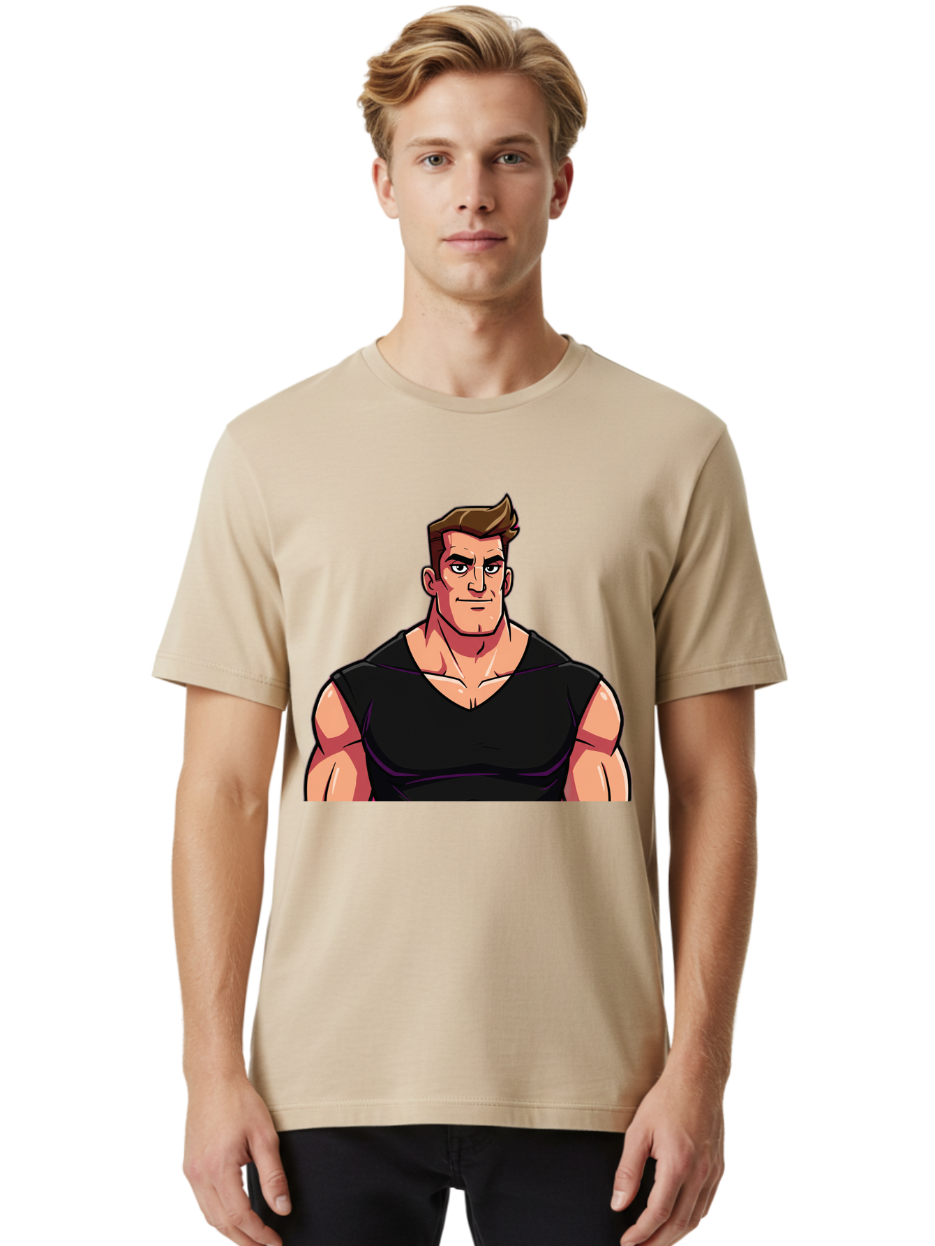 Muscular-Man Men'S Graphic Tee, 100% Cotton, Comfortable Casual Summer Wear, Machine Washable, Vintage Camera, Old Camera, Antique Camera, Black Camera, Classic Photography, Photography Equipment, Nostalgic Device, Film Camera, Camera Art Bao685