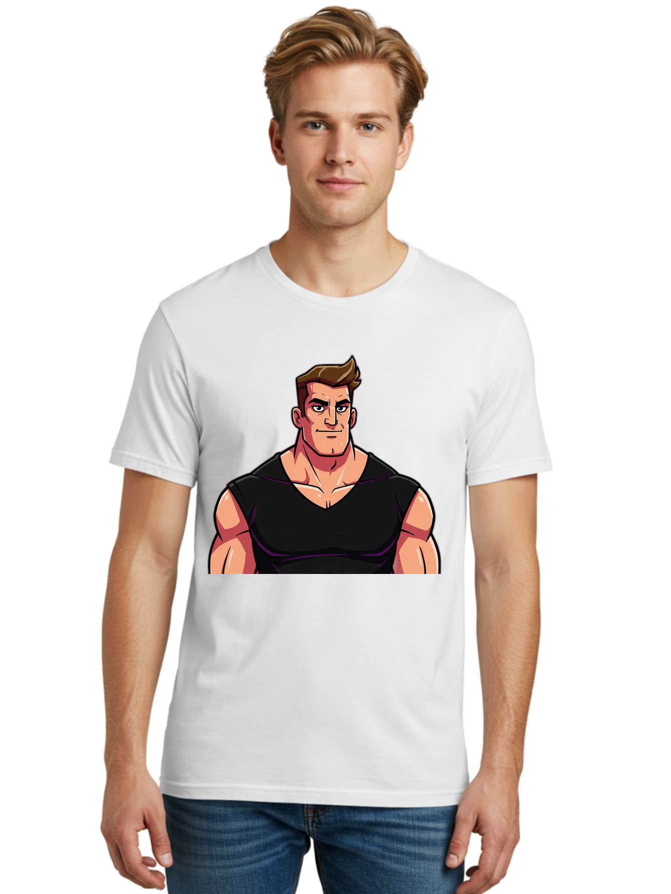 Muscular-Man Men'S Graphic Tee, 100% Cotton, Comfortable Casual Summer Wear, Machine Washable, Vintage Camera, Old Camera, Antique Camera, Black Camera, Classic Photography, Photography Equipment, Nostalgic Device, Film Camera, Camera Art Bao685