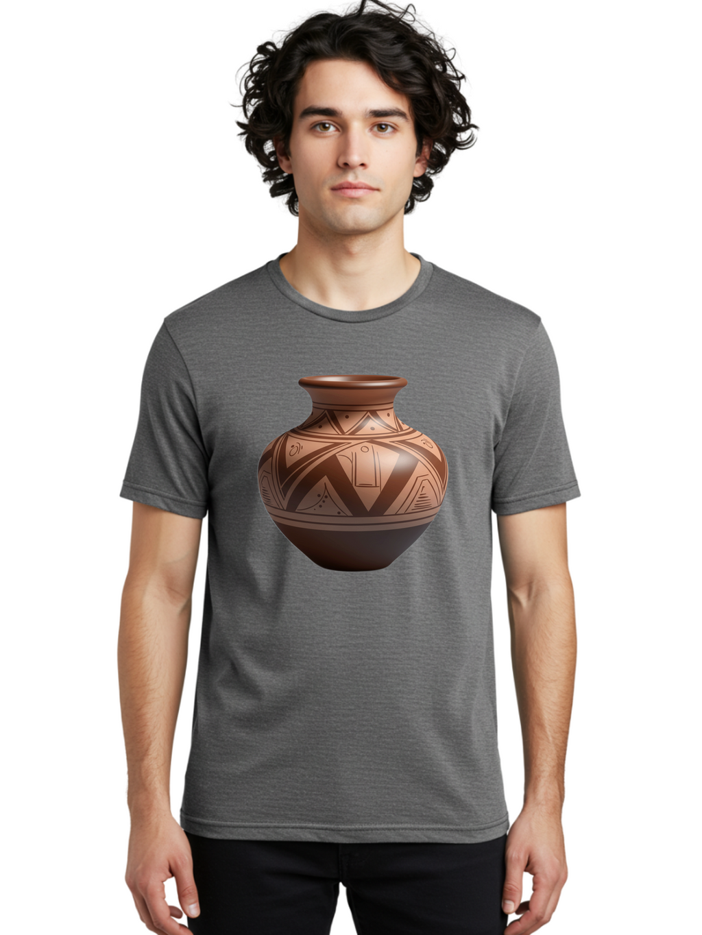 Native-American-Pottery Men'S Graphic Tee, 100% Cotton, Comfortable Casual Summer Wear, Machine Washable, Vintage Camera, Old Camera, Antique Camera, Black Camera, Classic Photography, Photography Equipment, Nostalgic Device, Film Camera, Bao691
