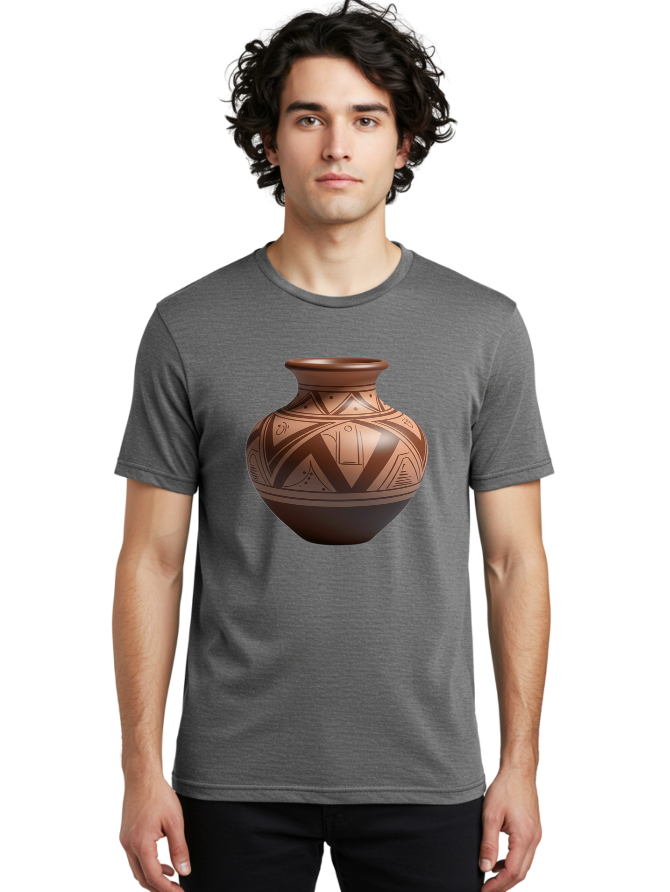 Native-American-Pottery Men'S Graphic Tee, 100% Cotton, Comfortable Casual Summer Wear, Machine Washable, Vintage Camera, Old Camera, Antique Camera, Black Camera, Classic Photography, Photography Equipment, Nostalgic Device, Film Camera, Bao691