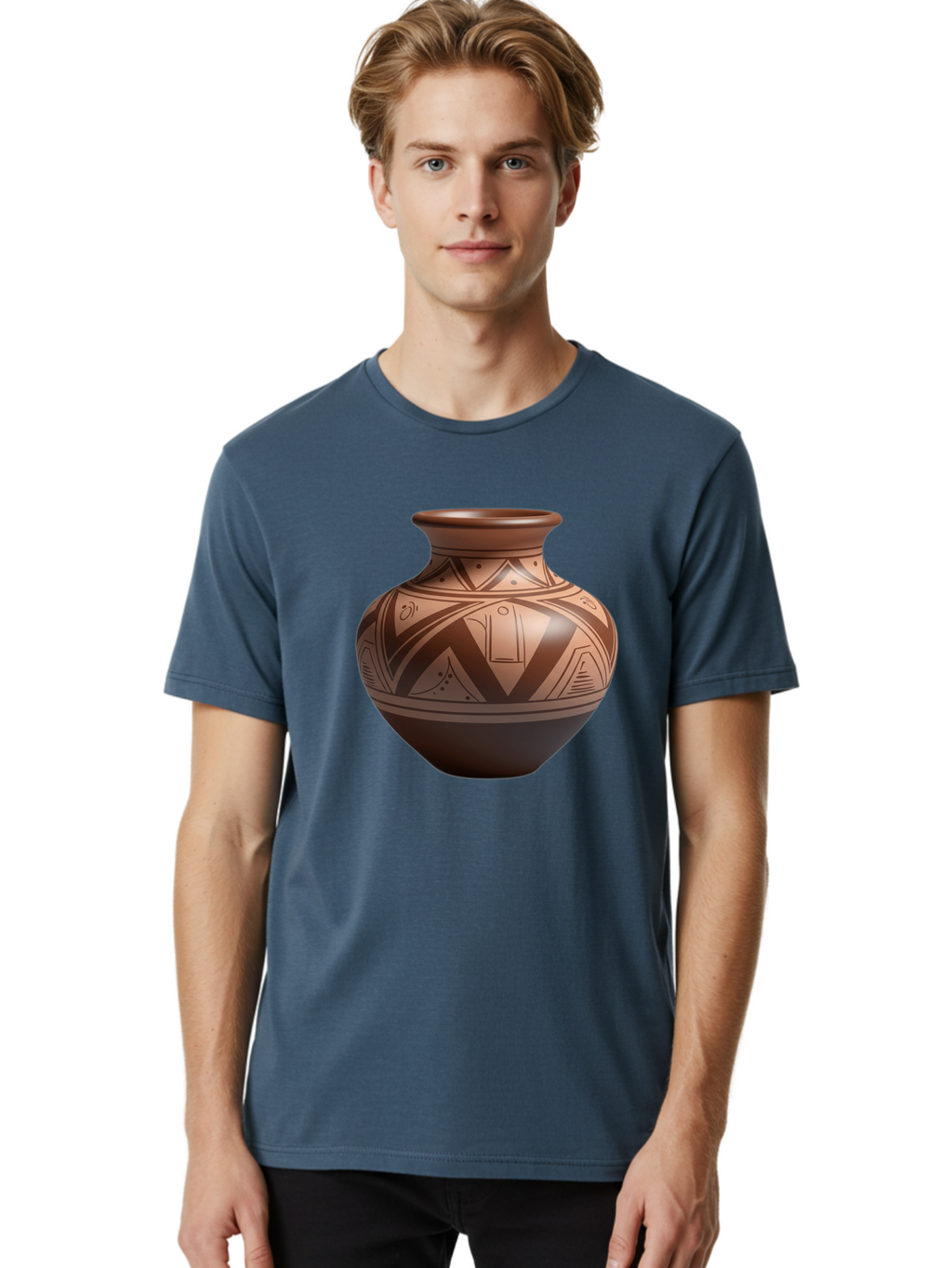 Native-American-Pottery Men'S Graphic Tee, 100% Cotton, Comfortable Casual Summer Wear, Machine Washable, Vintage Camera, Old Camera, Antique Camera, Black Camera, Classic Photography, Photography Equipment, Nostalgic Device, Film Camera, Bao691