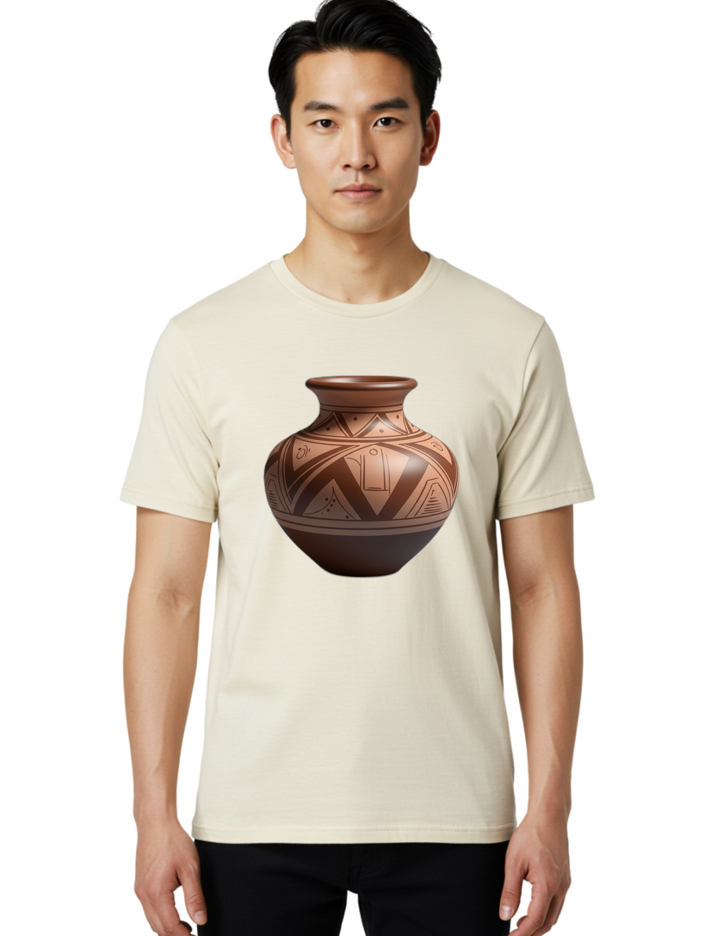 Native-American-Pottery Men'S Graphic Tee, 100% Cotton, Comfortable Casual Summer Wear, Machine Washable, Vintage Camera, Old Camera, Antique Camera, Black Camera, Classic Photography, Photography Equipment, Nostalgic Device, Film Camera, Bao691