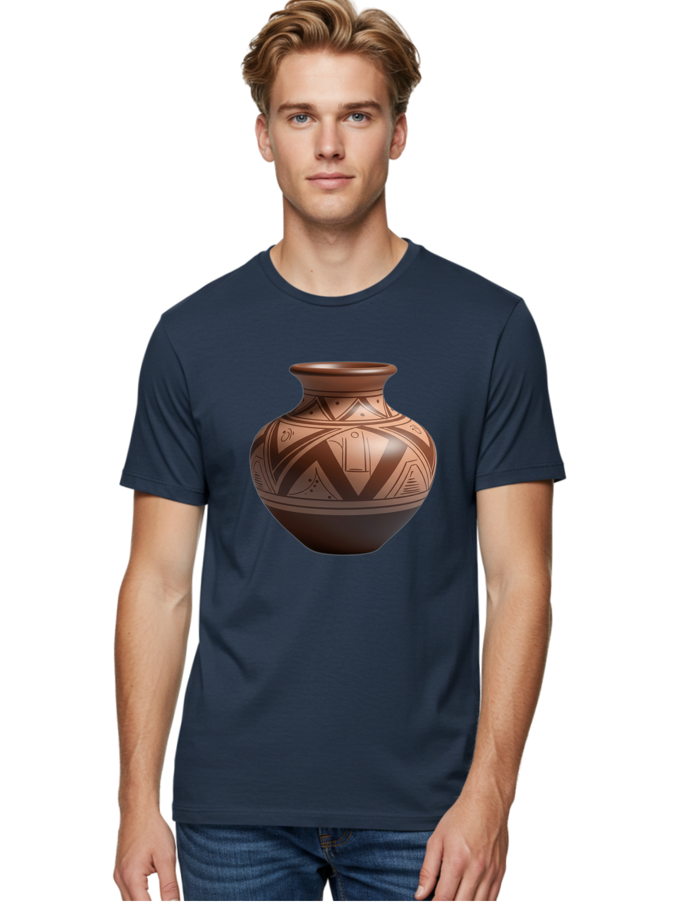Native-American-Pottery Men'S Graphic Tee, 100% Cotton, Comfortable Casual Summer Wear, Machine Washable, Vintage Camera, Old Camera, Antique Camera, Black Camera, Classic Photography, Photography Equipment, Nostalgic Device, Film Camera, Bao691