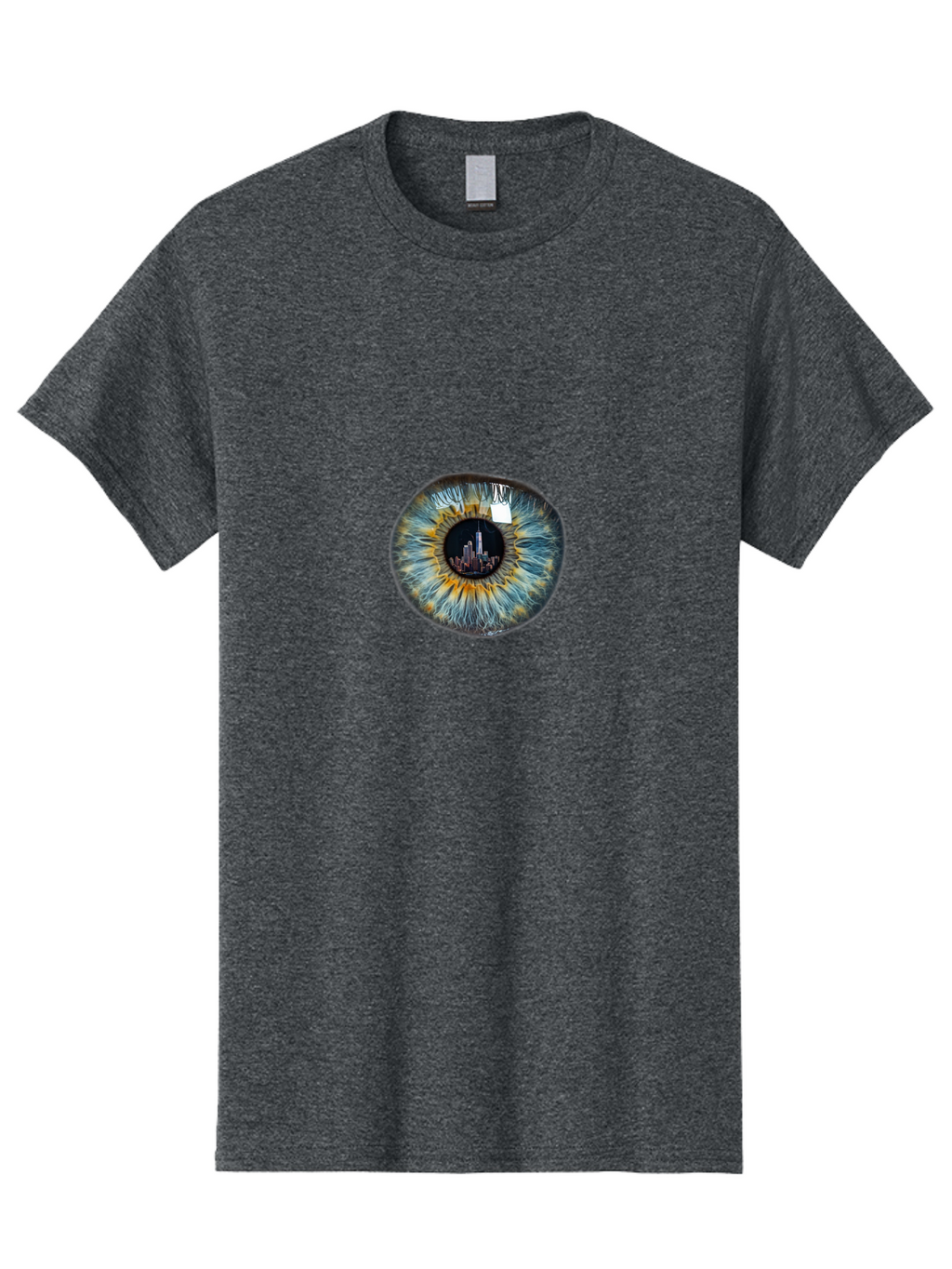 New-York-City-Skyline-Eye Men'S Graphic Tee, 100% Cotton, Comfortable Casual Summer Wear, Machine Washable, Vintage Camera, Old Camera, Antique Camera, Black Camera, Classic Photography, Photography Equipment, Nostalgic Device, Film Camera, Bao694