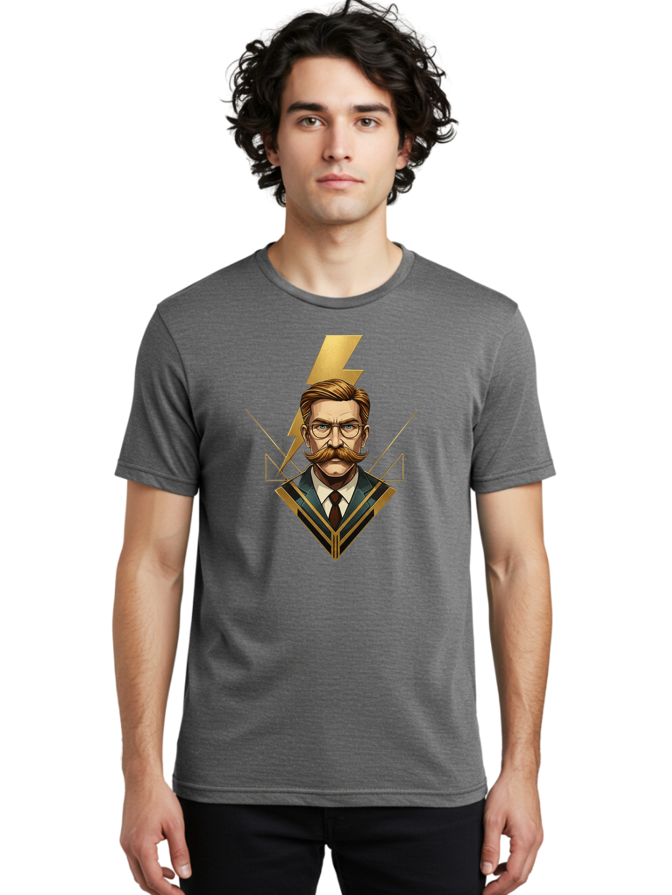 Nikola-Tesla-Portrait Men'S Graphic Tee, 100% Cotton, Comfortable Casual Summer Wear, Machine Washable, Vintage Camera, Old Camera, Antique Camera, Black Camera, Classic Photography, Photography Equipment, Nostalgic Device, Film Camera, Bao695
