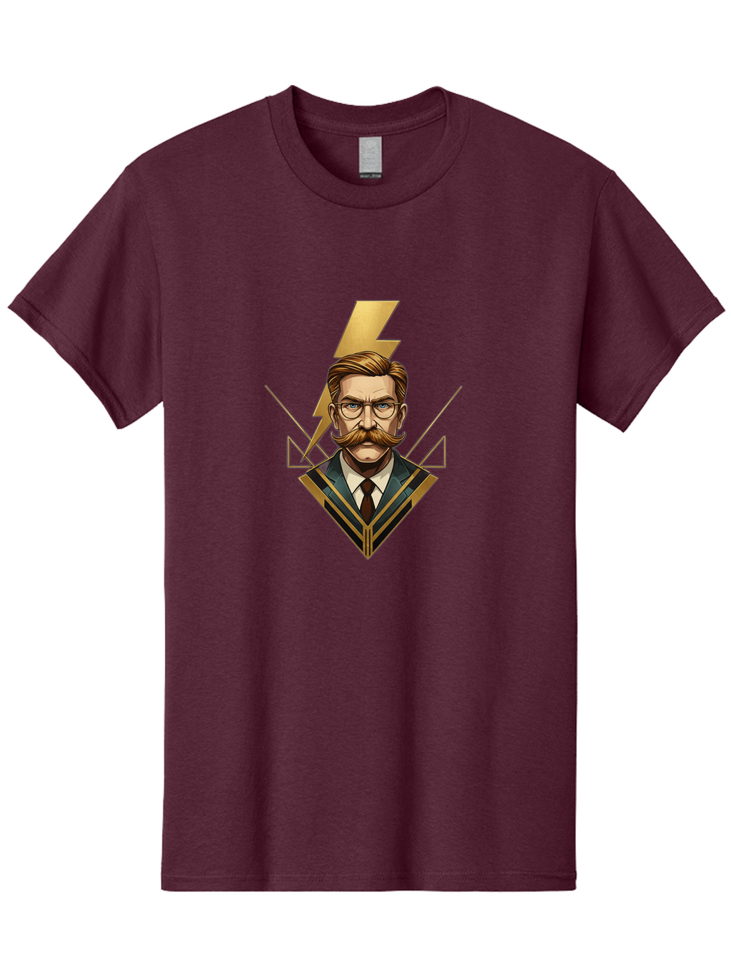 Nikola-Tesla-Portrait Men'S Graphic Tee, 100% Cotton, Comfortable Casual Summer Wear, Machine Washable, Vintage Camera, Old Camera, Antique Camera, Black Camera, Classic Photography, Photography Equipment, Nostalgic Device, Film Camera, Bao695
