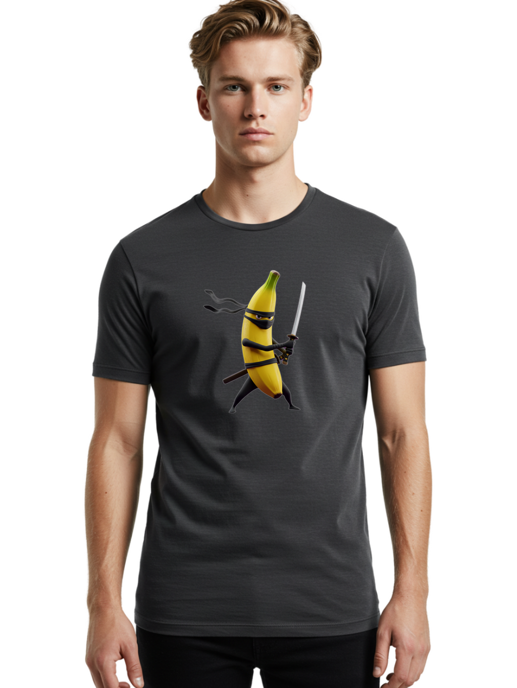 Ninja-Banana-1 Men'S Graphic Tee, 100% Cotton, Comfortable Casual Summer Wear, Machine Washable, Vintage Camera, Old Camera, Antique Camera, Black Camera, Classic Photography, Photography Equipment, Nostalgic Device, Film Camera, Camera Art Bao696