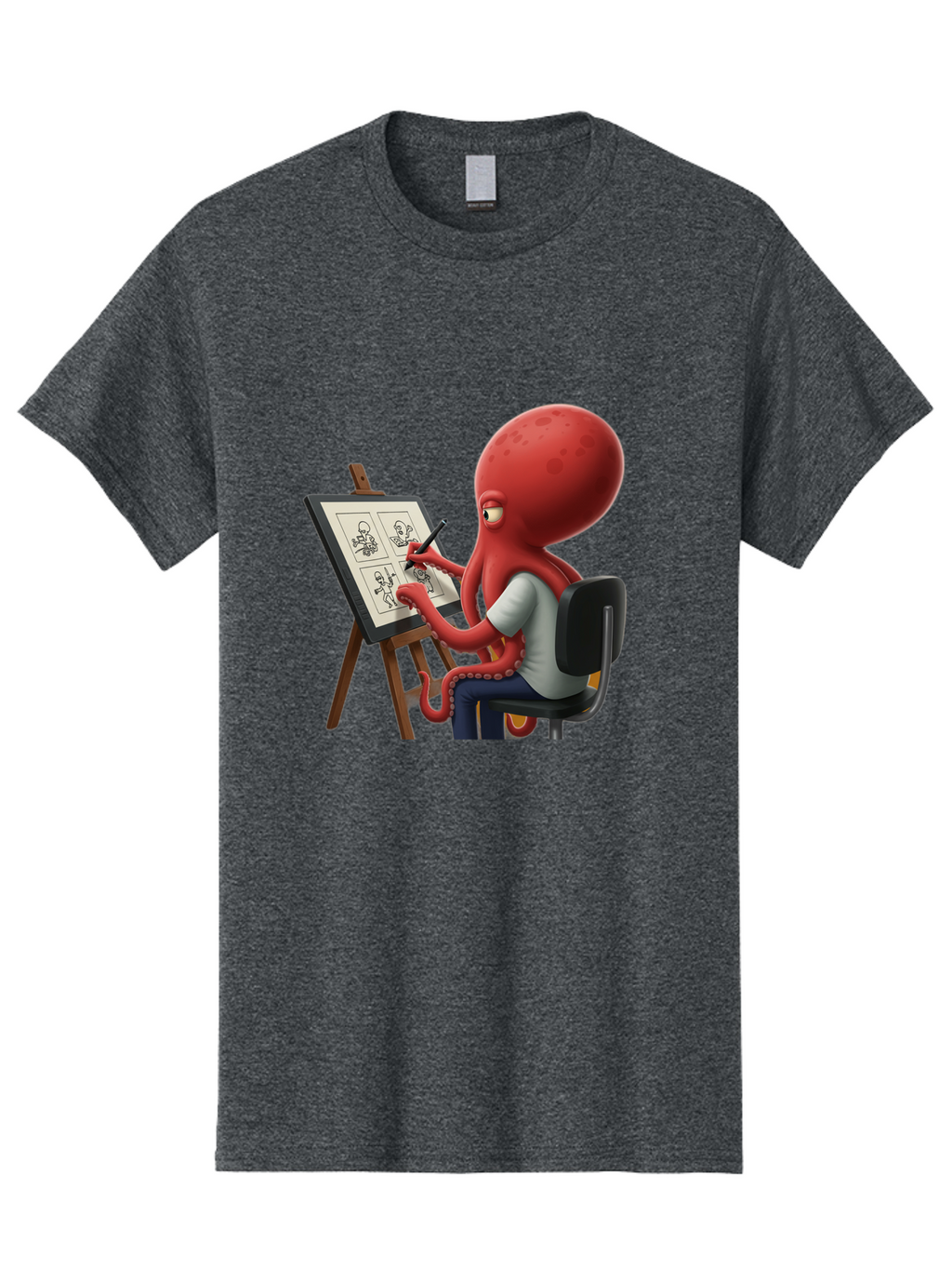 Octopus-Artist Men'S Graphic Tee, 100% Cotton, Comfortable Casual Summer Wear, Machine Washable, Vintage Camera, Old Camera, Antique Camera, Black Camera, Classic Photography, Photography Equipment, Nostalgic Device, Film Camera, Camera Art Bao700