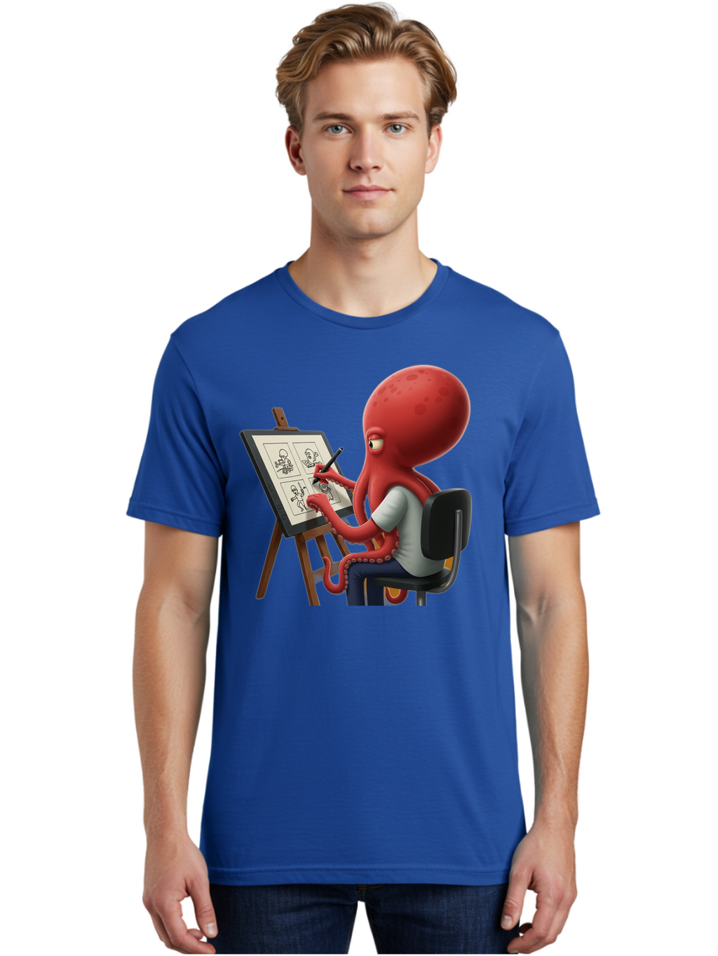 Octopus-Artist Men'S Graphic Tee, 100% Cotton, Comfortable Casual Summer Wear, Machine Washable, Vintage Camera, Old Camera, Antique Camera, Black Camera, Classic Photography, Photography Equipment, Nostalgic Device, Film Camera, Camera Art Bao700