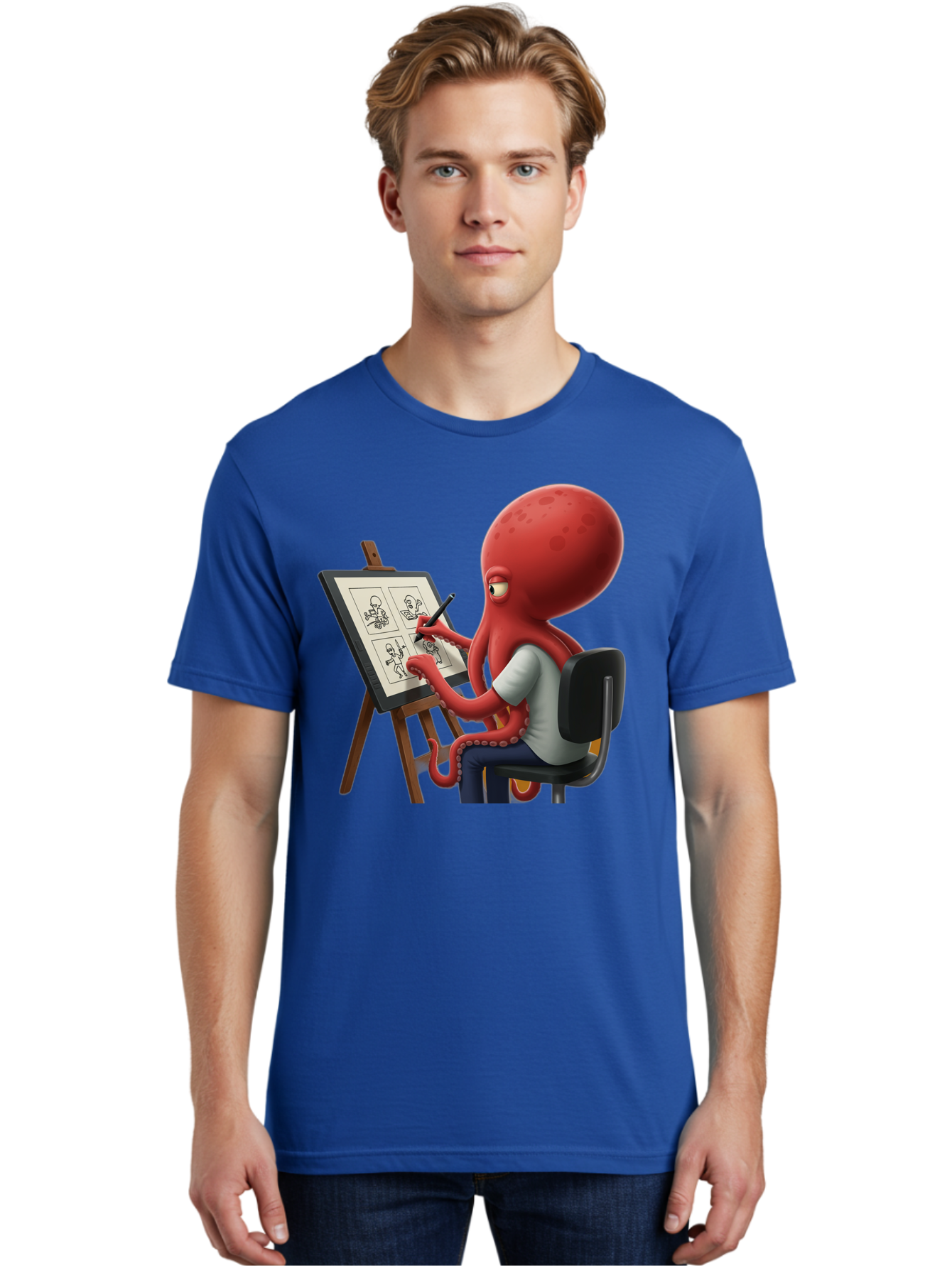 Octopus-Artist Men'S Graphic Tee, 100% Cotton, Comfortable Casual Summer Wear, Machine Washable, Vintage Camera, Old Camera, Antique Camera, Black Camera, Classic Photography, Photography Equipment, Nostalgic Device, Film Camera, Camera Art Bao700