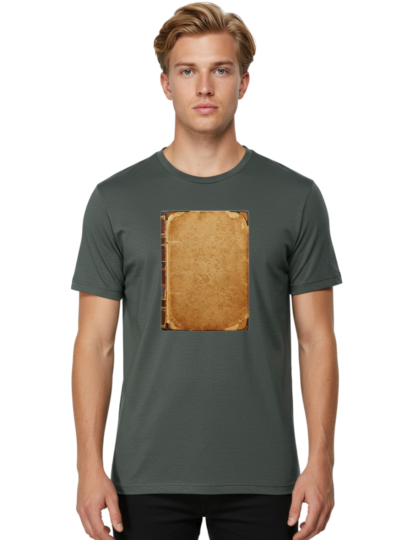 Old-Book-1 Men'S Graphic Tee, 100% Cotton, Comfortable Casual Summer Wear, Machine Washable, Vintage Camera, Old Camera, Antique Camera, Black Camera, Classic Photography, Photography Equipment, Nostalgic Device, Film Camera, Camera Art Bao702