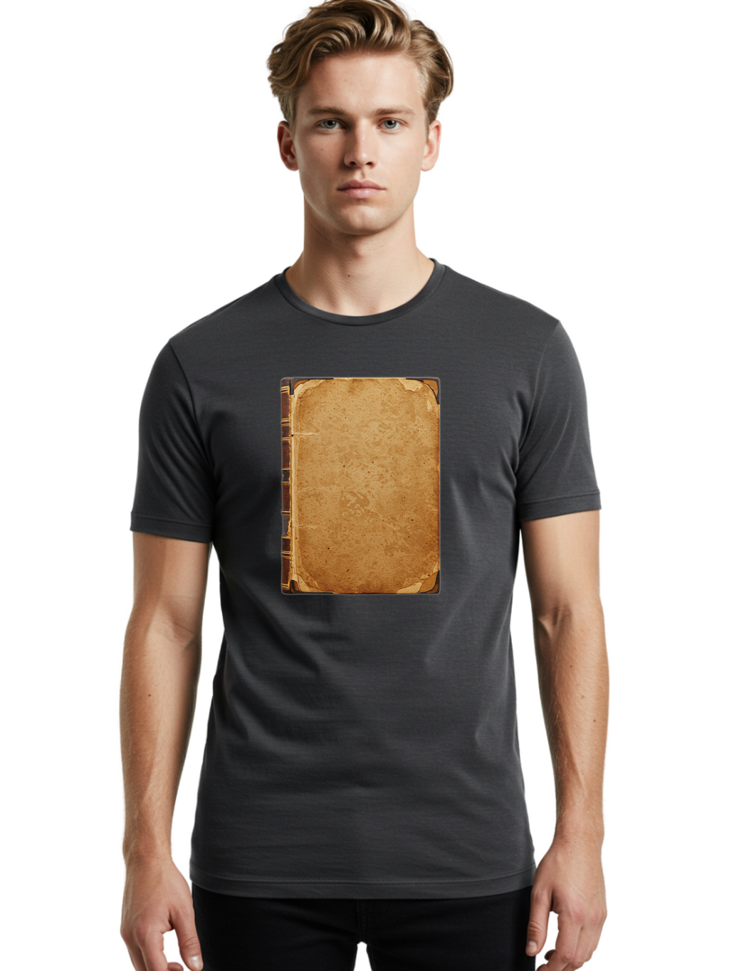 Old-Book-1 Men'S Graphic Tee, 100% Cotton, Comfortable Casual Summer Wear, Machine Washable, Vintage Camera, Old Camera, Antique Camera, Black Camera, Classic Photography, Photography Equipment, Nostalgic Device, Film Camera, Camera Art Bao702