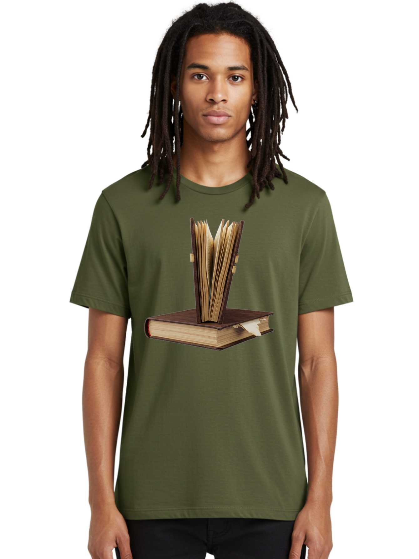 Open-Book-1 Men'S Graphic Tee, 100% Cotton, Comfortable Casual Summer Wear, Machine Washable, Vintage Camera, Old Camera, Antique Camera, Black Camera, Classic Photography, Photography Equipment, Nostalgic Device, Film Camera, Camera Art Bao705