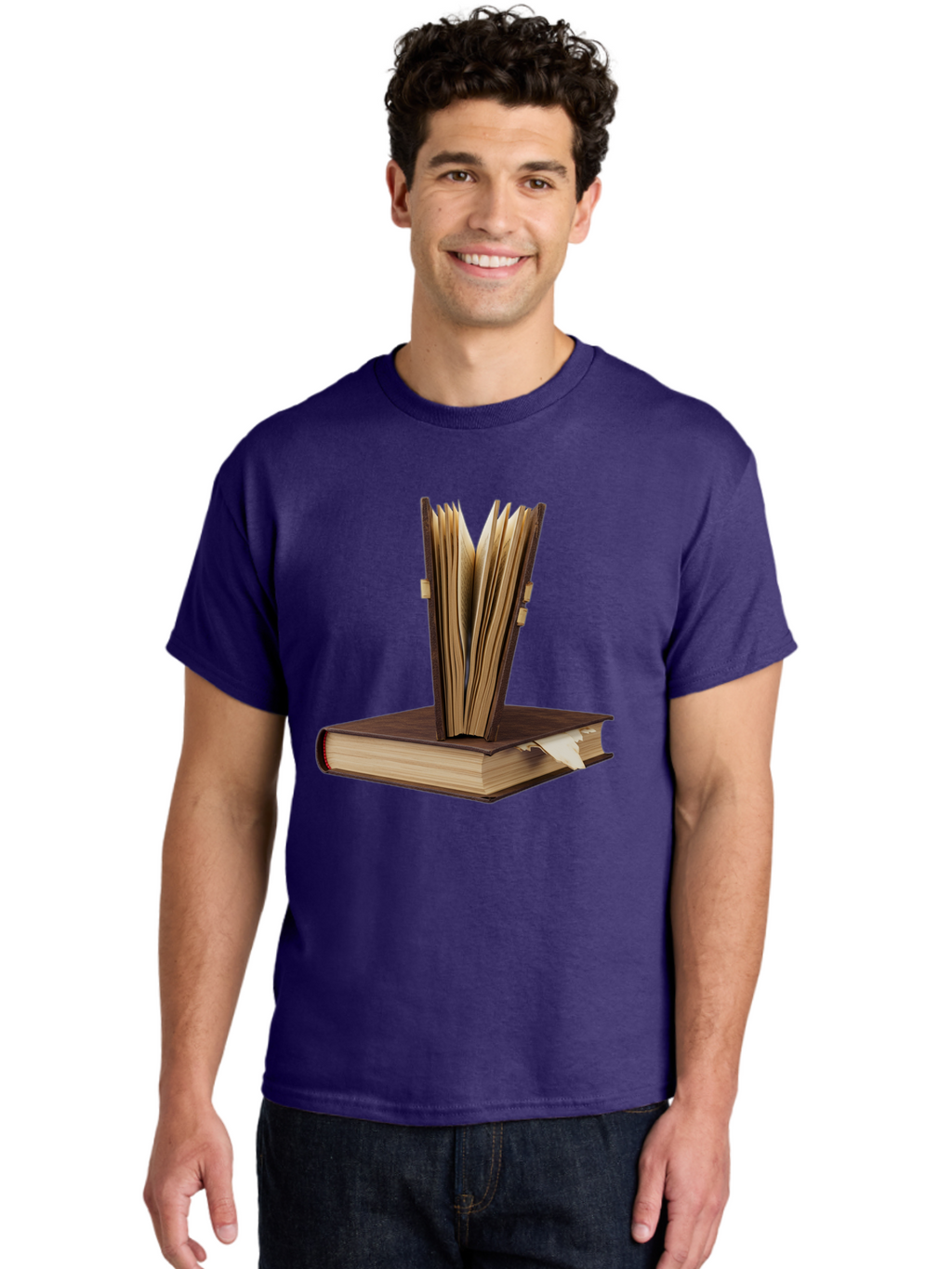 Open-Book-1 Men'S Graphic Tee, 100% Cotton, Comfortable Casual Summer Wear, Machine Washable, Vintage Camera, Old Camera, Antique Camera, Black Camera, Classic Photography, Photography Equipment, Nostalgic Device, Film Camera, Camera Art Bao705
