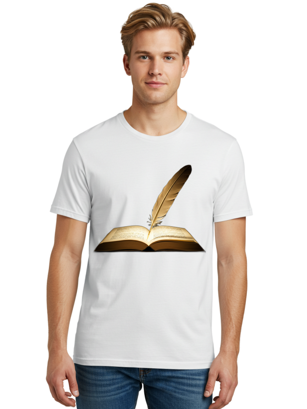 Open-Book-Quill Men'S Graphic Tee, 100% Cotton, Comfortable Casual Summer Wear, Machine Washable, Vintage Camera, Old Camera, Antique Camera, Black Camera, Classic Photography, Photography Equipment, Nostalgic Device, Film Camera, Camera Art Bao706