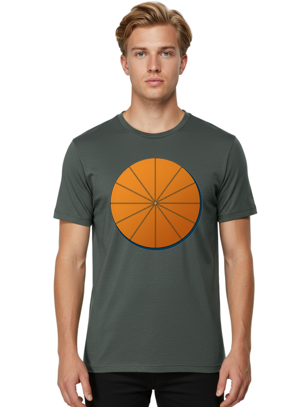 Orange-Circular-Pie-Chart Men'S Graphic Tee, 100% Cotton, Comfortable Casual Summer Wear, Machine Washable, Vintage Camera, Old Camera, Antique Camera, Black Camera, Classic Photography, Photography Equipment, Nostalgic Device, Film Camera, Bao708