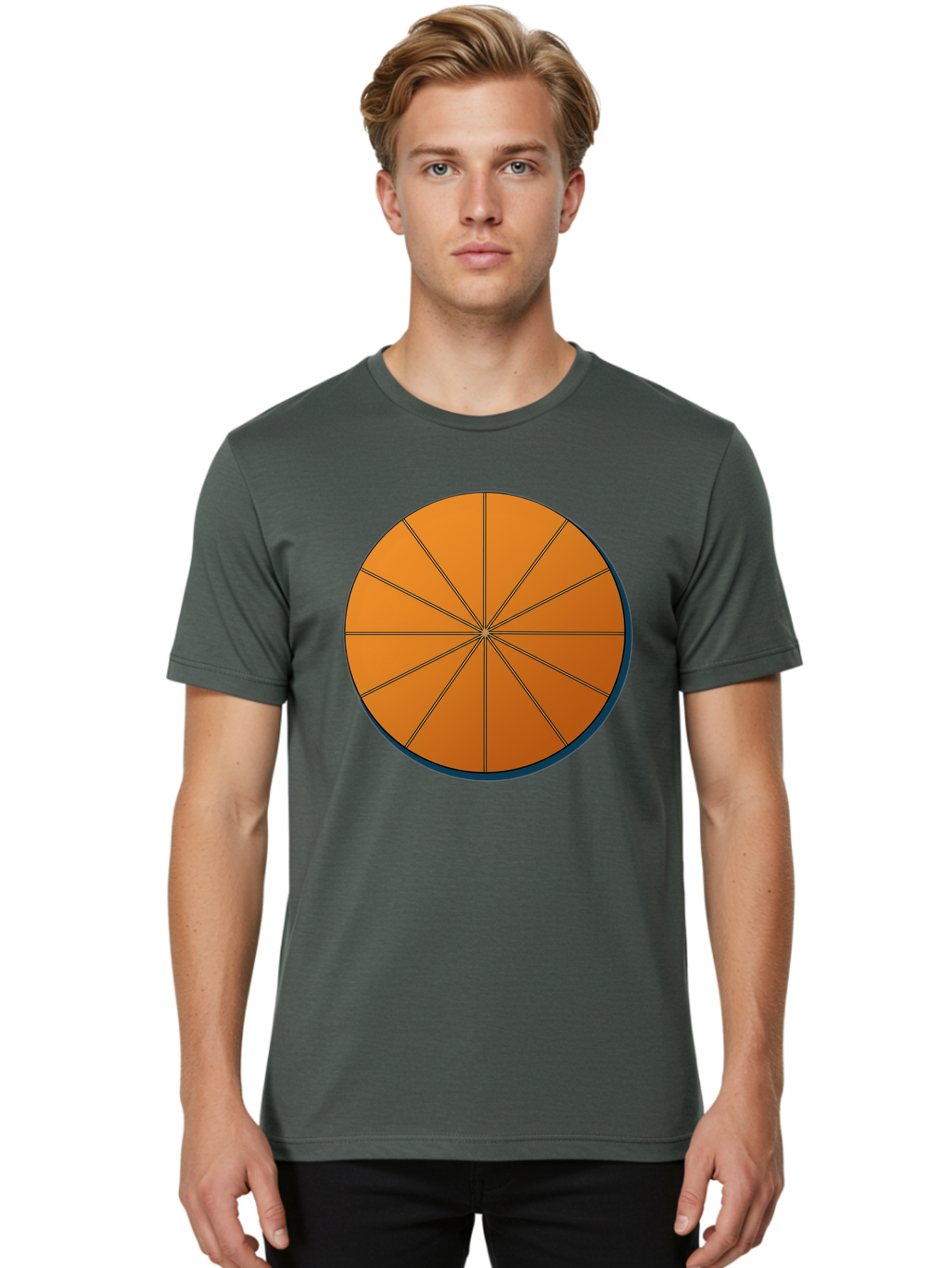 Orange-Circular-Pie-Chart Men'S Graphic Tee, 100% Cotton, Comfortable Casual Summer Wear, Machine Washable, Vintage Camera, Old Camera, Antique Camera, Black Camera, Classic Photography, Photography Equipment, Nostalgic Device, Film Camera, Bao708