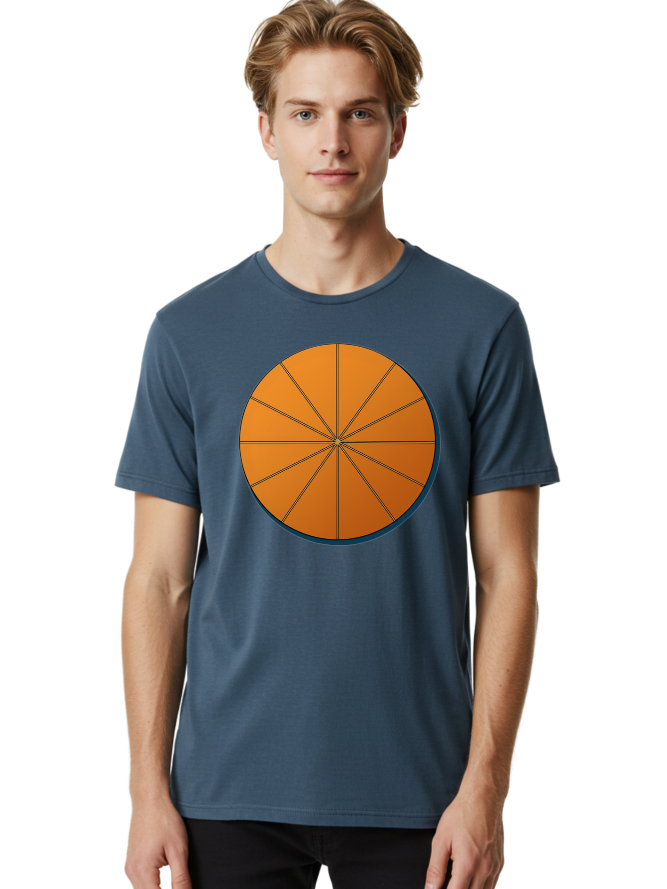 Orange-Circular-Pie-Chart Men'S Graphic Tee, 100% Cotton, Comfortable Casual Summer Wear, Machine Washable, Vintage Camera, Old Camera, Antique Camera, Black Camera, Classic Photography, Photography Equipment, Nostalgic Device, Film Camera, Bao708