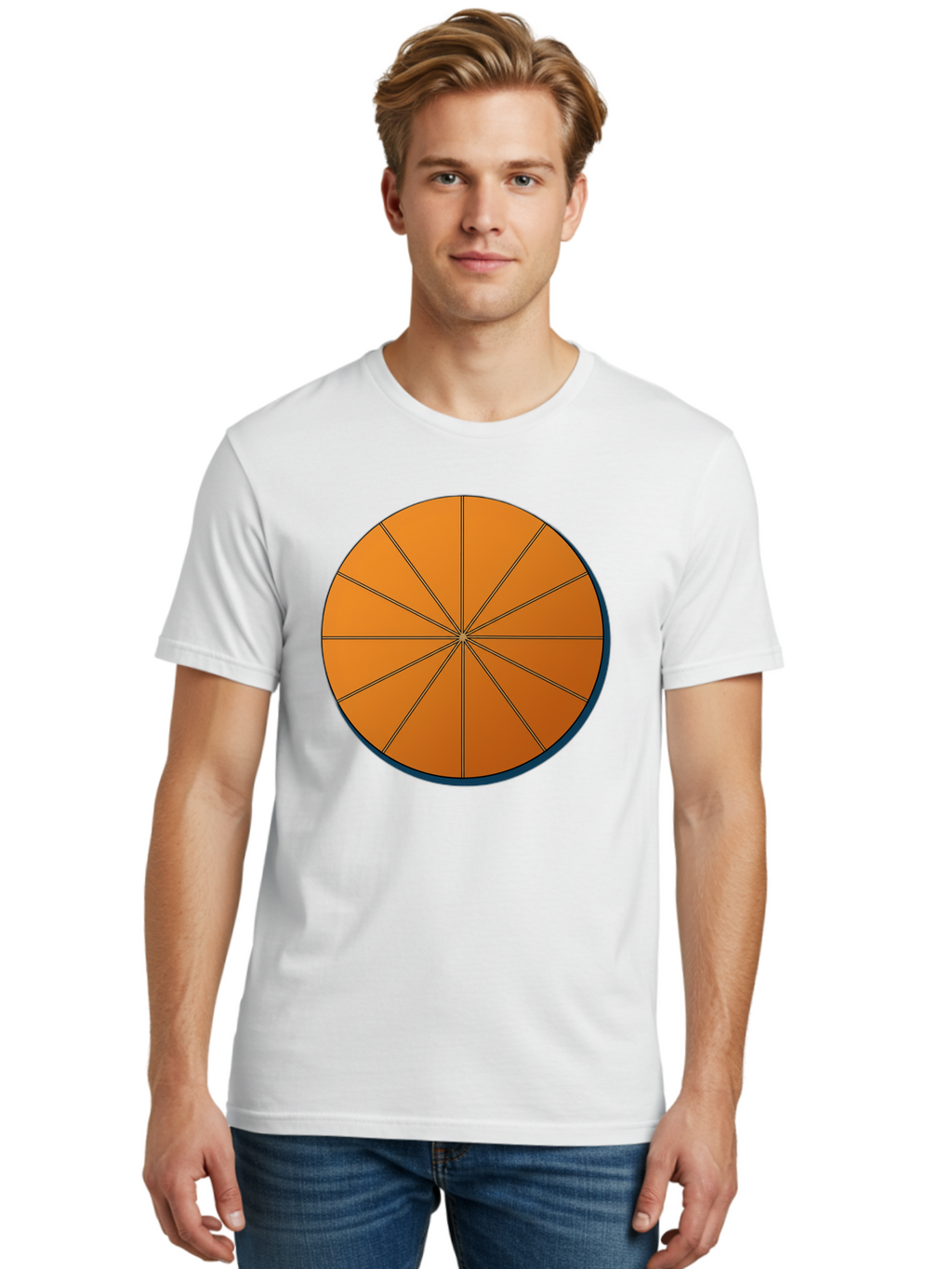 Orange-Circular-Pie-Chart Men'S Graphic Tee, 100% Cotton, Comfortable Casual Summer Wear, Machine Washable, Vintage Camera, Old Camera, Antique Camera, Black Camera, Classic Photography, Photography Equipment, Nostalgic Device, Film Camera, Bao708