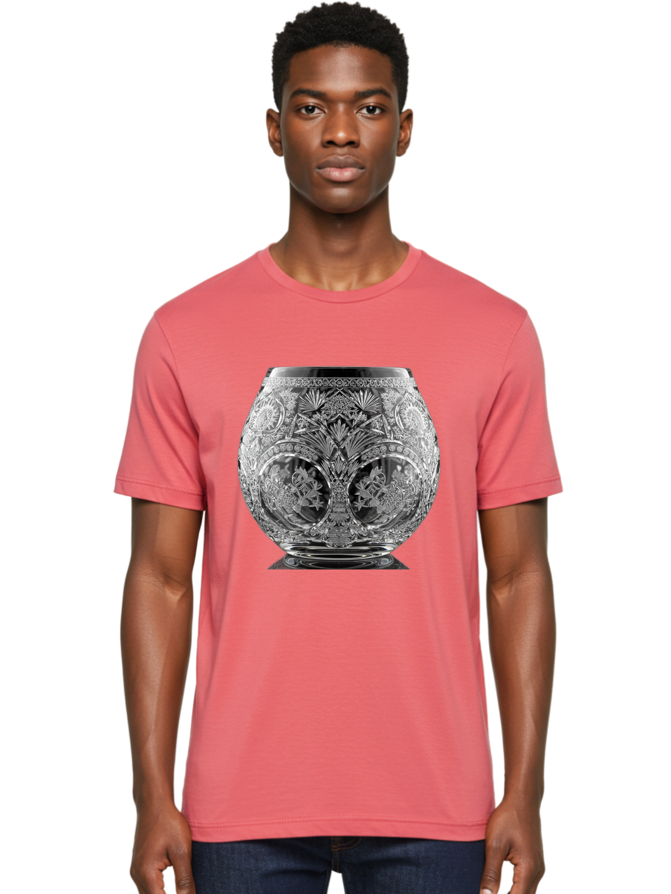 Ornate-Crystal-Vase Men'S Graphic Tee, 100% Cotton, Comfortable Casual Summer Wear, Machine Washable, Vintage Camera, Old Camera, Antique Camera, Black Camera, Classic Photography, Photography Equipment, Nostalgic Device, Film Camera, Bao710