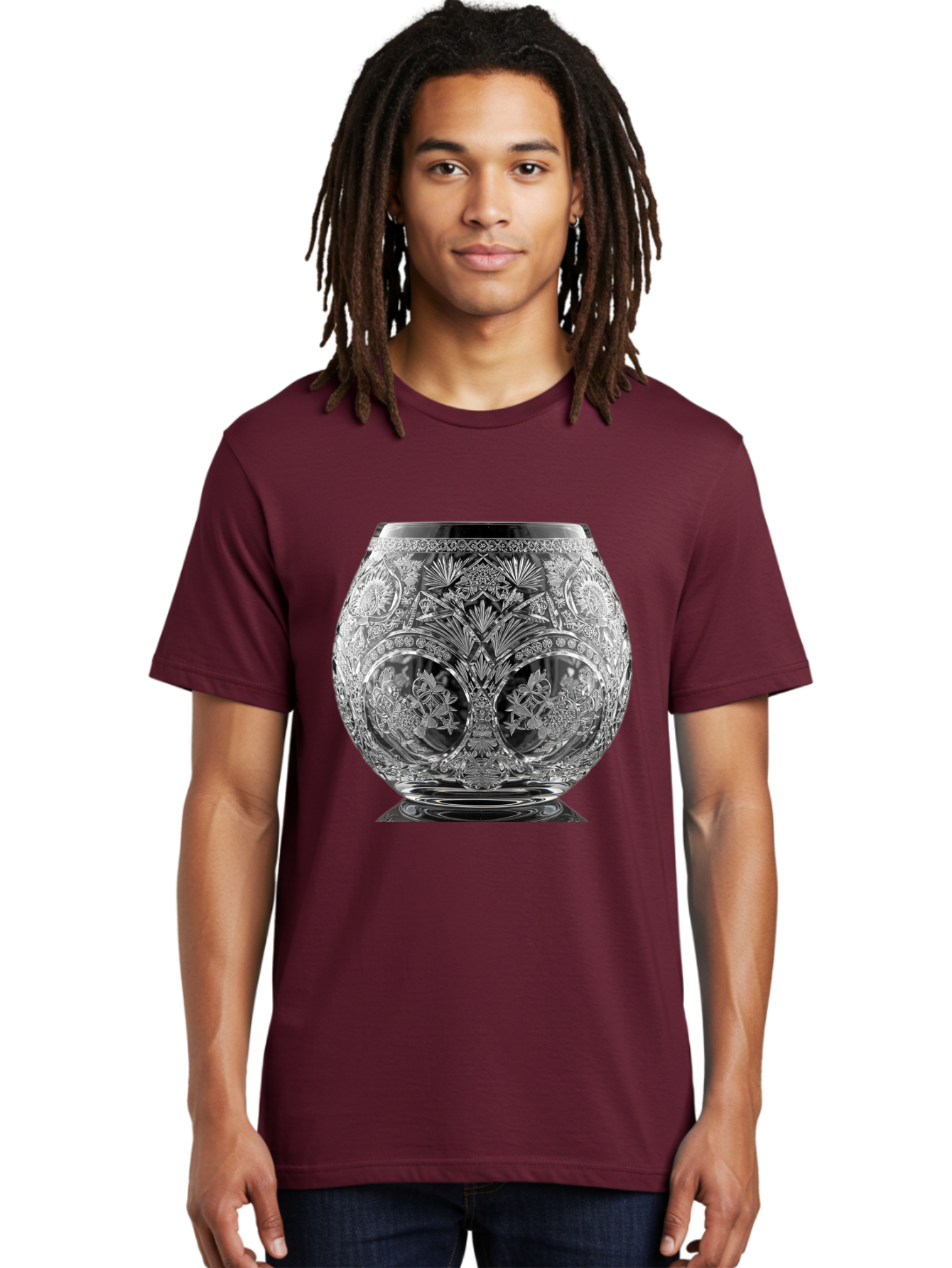 Ornate-Crystal-Vase Men'S Graphic Tee, 100% Cotton, Comfortable Casual Summer Wear, Machine Washable, Vintage Camera, Old Camera, Antique Camera, Black Camera, Classic Photography, Photography Equipment, Nostalgic Device, Film Camera, Bao710