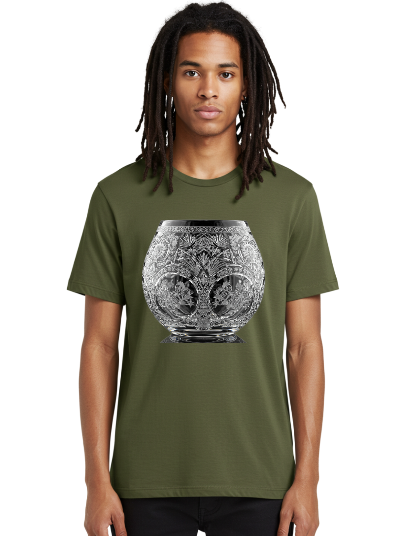 Ornate-Crystal-Vase Men'S Graphic Tee, 100% Cotton, Comfortable Casual Summer Wear, Machine Washable, Vintage Camera, Old Camera, Antique Camera, Black Camera, Classic Photography, Photography Equipment, Nostalgic Device, Film Camera, Bao710