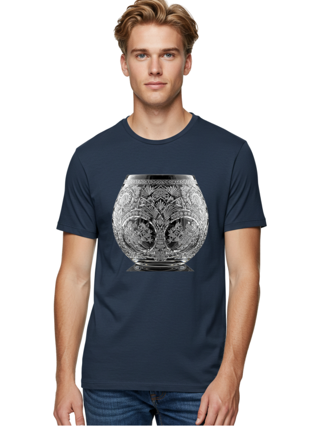 Ornate-Crystal-Vase Men'S Graphic Tee, 100% Cotton, Comfortable Casual Summer Wear, Machine Washable, Vintage Camera, Old Camera, Antique Camera, Black Camera, Classic Photography, Photography Equipment, Nostalgic Device, Film Camera, Bao710