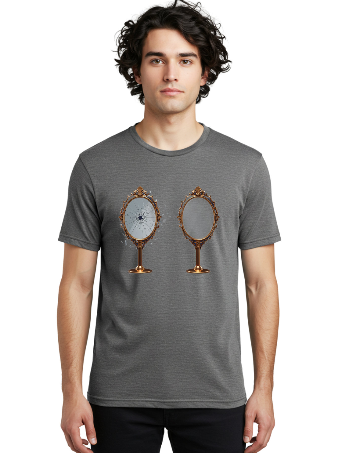 Oval-Mirrors Men'S Graphic Tee, 100% Cotton, Comfortable Casual Summer Wear, Machine Washable, Vintage Camera, Old Camera, Antique Camera, Black Camera, Classic Photography, Photography Equipment, Nostalgic Device, Film Camera, Camera Art Bao713