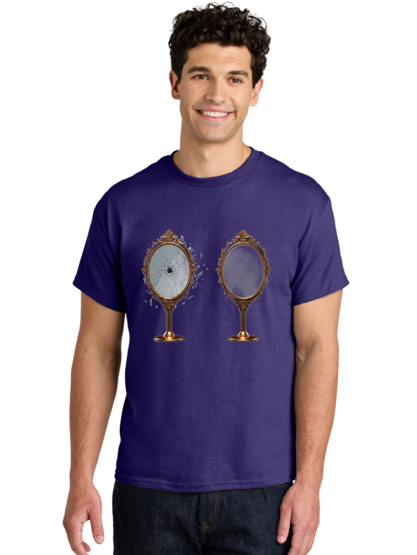 Oval-Mirrors Men'S Graphic Tee, 100% Cotton, Comfortable Casual Summer Wear, Machine Washable, Vintage Camera, Old Camera, Antique Camera, Black Camera, Classic Photography, Photography Equipment, Nostalgic Device, Film Camera, Camera Art Bao713
