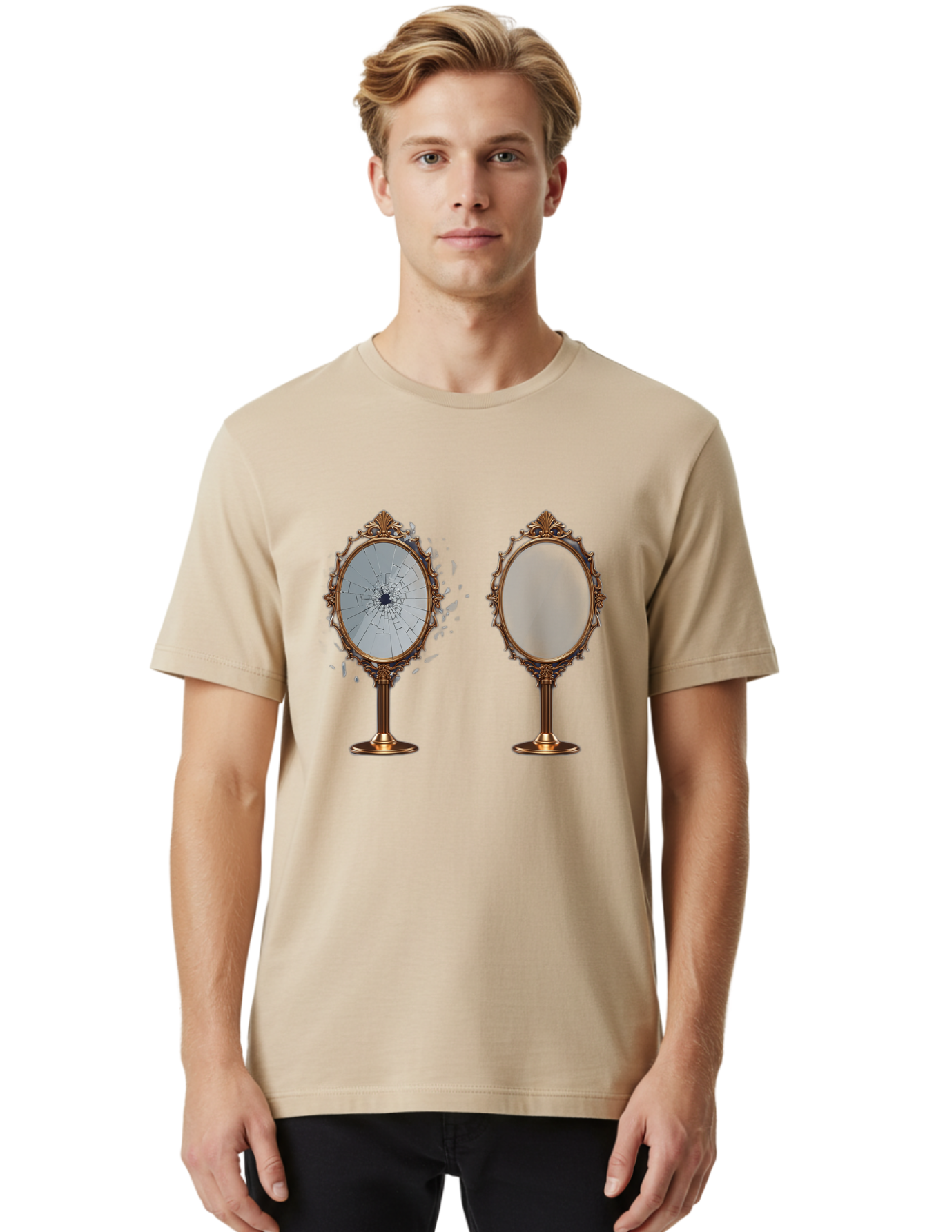 Oval-Mirrors Men'S Graphic Tee, 100% Cotton, Comfortable Casual Summer Wear, Machine Washable, Vintage Camera, Old Camera, Antique Camera, Black Camera, Classic Photography, Photography Equipment, Nostalgic Device, Film Camera, Camera Art Bao713