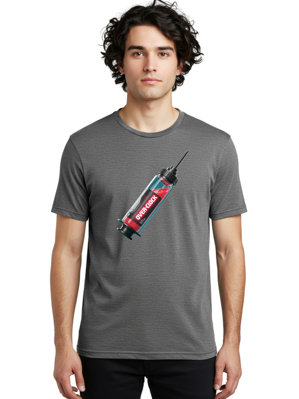 Over-Clock Men'S Graphic Tee, 100% Cotton, Comfortable Casual Summer Wear, Machine Washable, Vintage Camera, Old Camera, Antique Camera, Black Camera, Classic Photography, Photography Equipment, Nostalgic Device, Film Camera, Camera Art Bao714