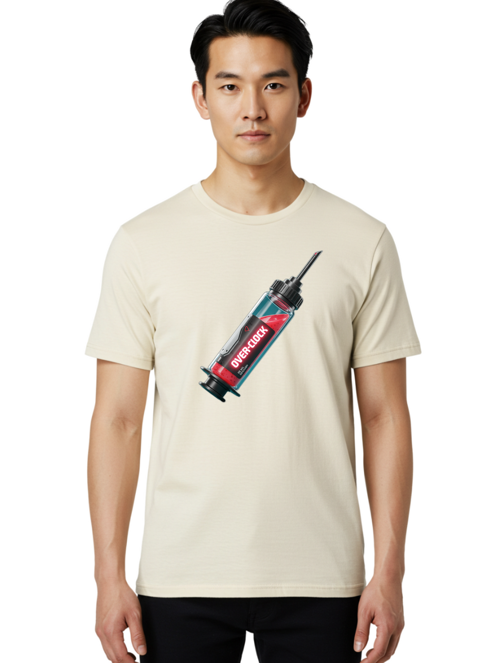 Over-Clock Men'S Graphic Tee, 100% Cotton, Comfortable Casual Summer Wear, Machine Washable, Vintage Camera, Old Camera, Antique Camera, Black Camera, Classic Photography, Photography Equipment, Nostalgic Device, Film Camera, Camera Art Bao714