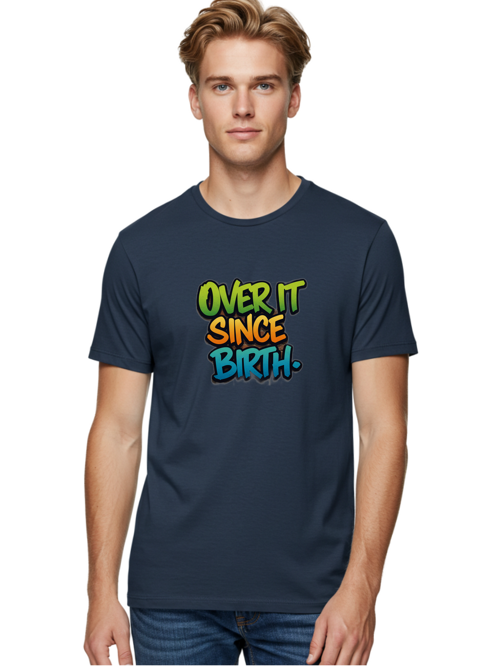 Over-It-Since-Birth-1 Men'S Graphic Tee, 100% Cotton, Comfortable Casual Summer Wear, Machine Washable, Vintage Camera, Old Camera, Antique Camera, Black Camera, Classic Photography, Photography Equipment, Nostalgic Device, Film Camera, Bao715