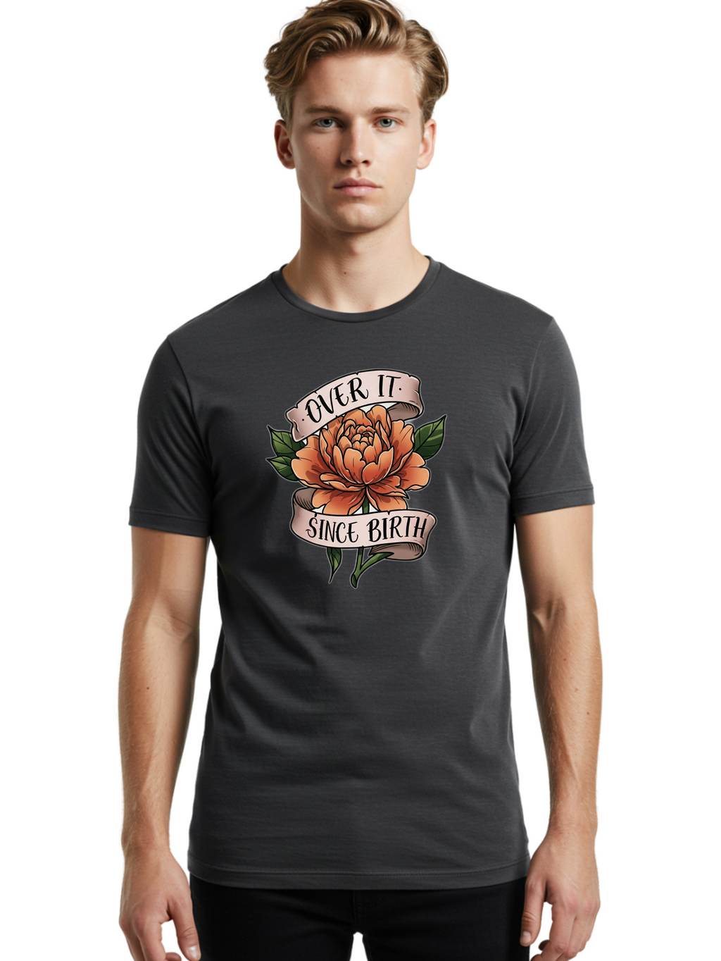 Over-It-Since-Birth-3 Men'S Graphic Tee, 100% Cotton, Comfortable Casual Summer Wear, Machine Washable, Vintage Camera, Old Camera, Antique Camera, Black Camera, Classic Photography, Photography Equipment, Nostalgic Device, Film Camera, Bao717