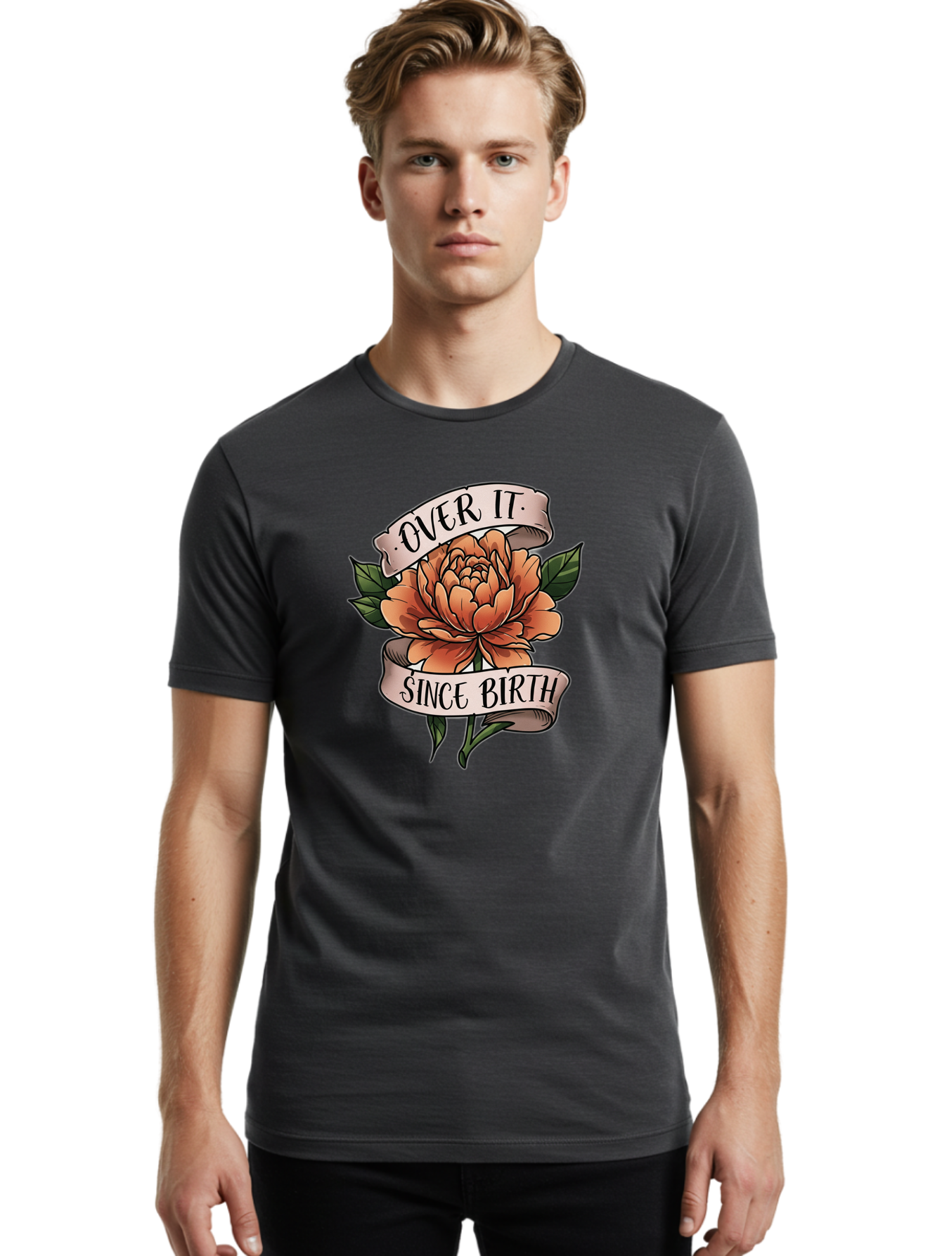 Over-It-Since-Birth-3 Men'S Graphic Tee, 100% Cotton, Comfortable Casual Summer Wear, Machine Washable, Vintage Camera, Old Camera, Antique Camera, Black Camera, Classic Photography, Photography Equipment, Nostalgic Device, Film Camera, Bao717