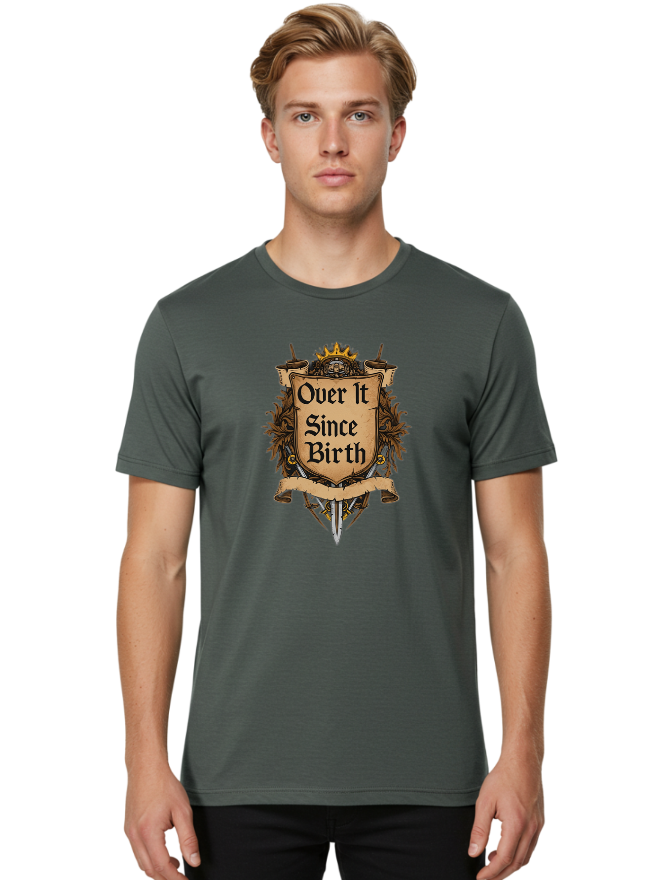 Over-It-Since-Birth-5 Men'S Graphic Tee, 100% Cotton, Comfortable Casual Summer Wear, Machine Washable, Vintage Camera, Old Camera, Antique Camera, Black Camera, Classic Photography, Photography Equipment, Nostalgic Device, Film Camera, Bao719