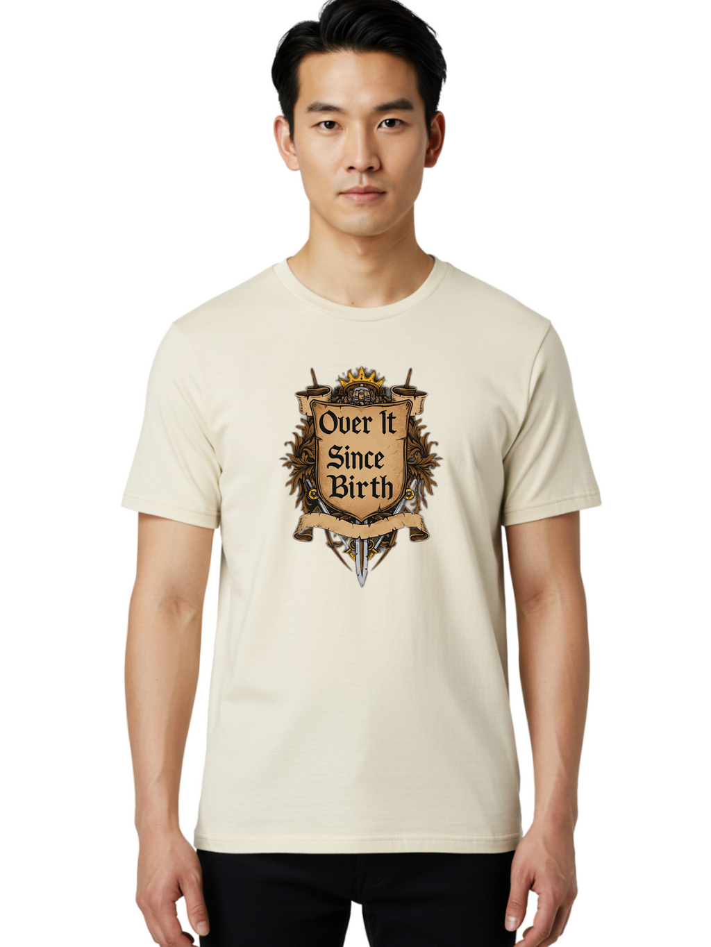 Over-It-Since-Birth-5 Men'S Graphic Tee, 100% Cotton, Comfortable Casual Summer Wear, Machine Washable, Vintage Camera, Old Camera, Antique Camera, Black Camera, Classic Photography, Photography Equipment, Nostalgic Device, Film Camera, Bao719