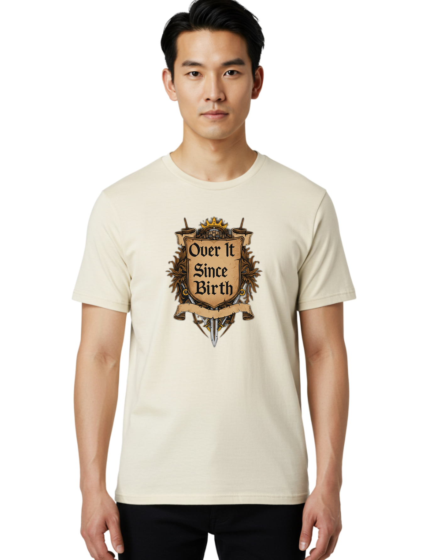 Over-It-Since-Birth-5 Men'S Graphic Tee, 100% Cotton, Comfortable Casual Summer Wear, Machine Washable, Vintage Camera, Old Camera, Antique Camera, Black Camera, Classic Photography, Photography Equipment, Nostalgic Device, Film Camera, Bao719