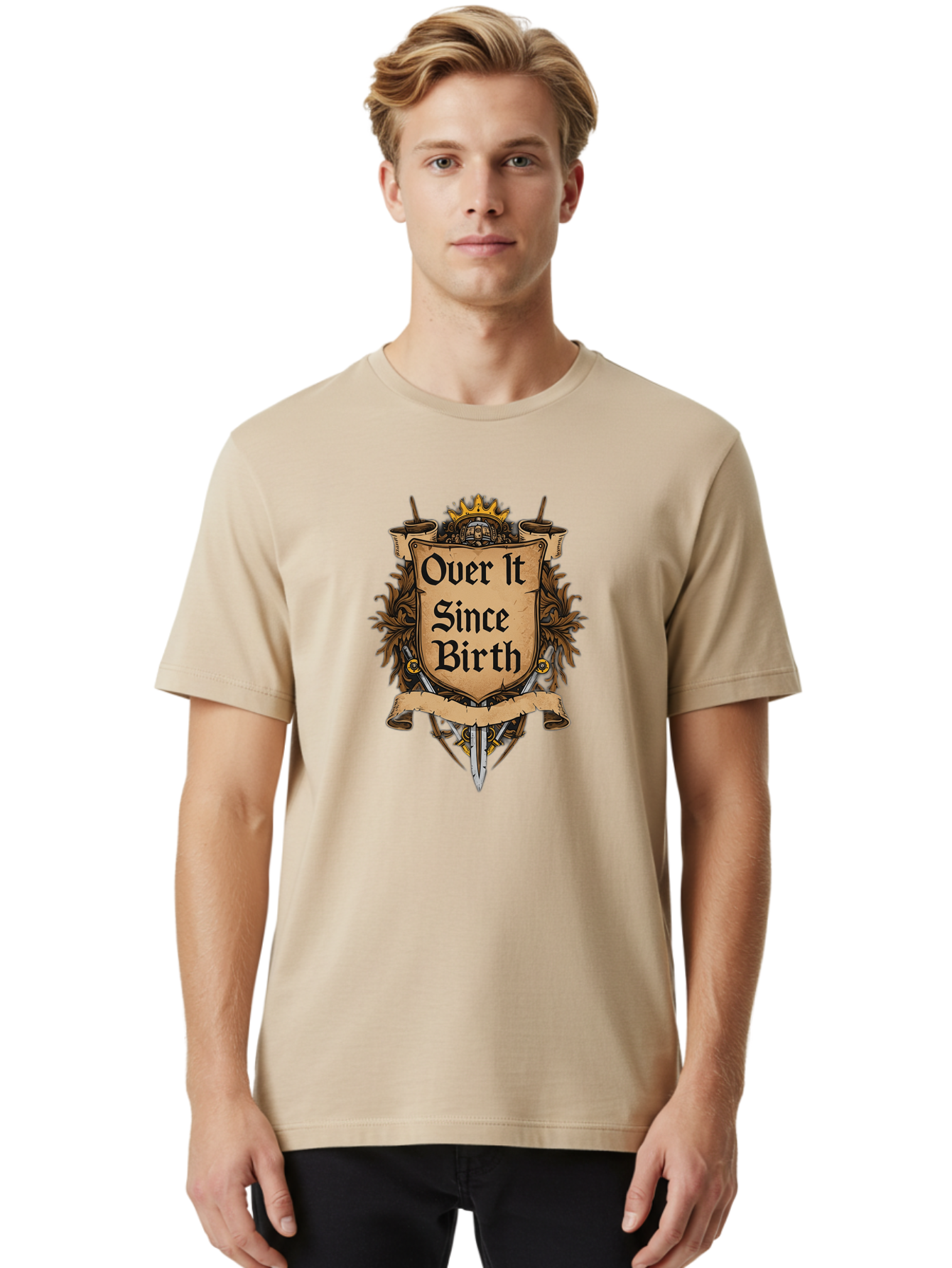 Over-It-Since-Birth-5 Men'S Graphic Tee, 100% Cotton, Comfortable Casual Summer Wear, Machine Washable, Vintage Camera, Old Camera, Antique Camera, Black Camera, Classic Photography, Photography Equipment, Nostalgic Device, Film Camera, Bao719