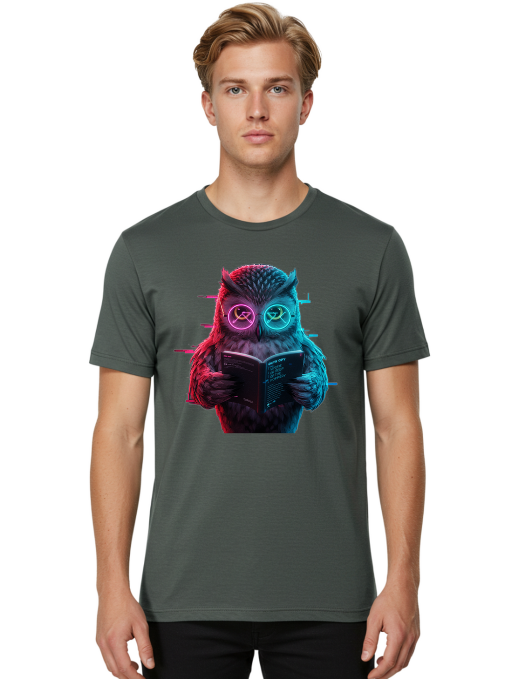 Owl-Reading-1 Men'S Graphic Tee, 100% Cotton, Comfortable Casual Summer Wear, Machine Washable, Vintage Camera, Old Camera, Antique Camera, Black Camera, Classic Photography, Photography Equipment, Nostalgic Device, Film Camera, Camera Art Bao722