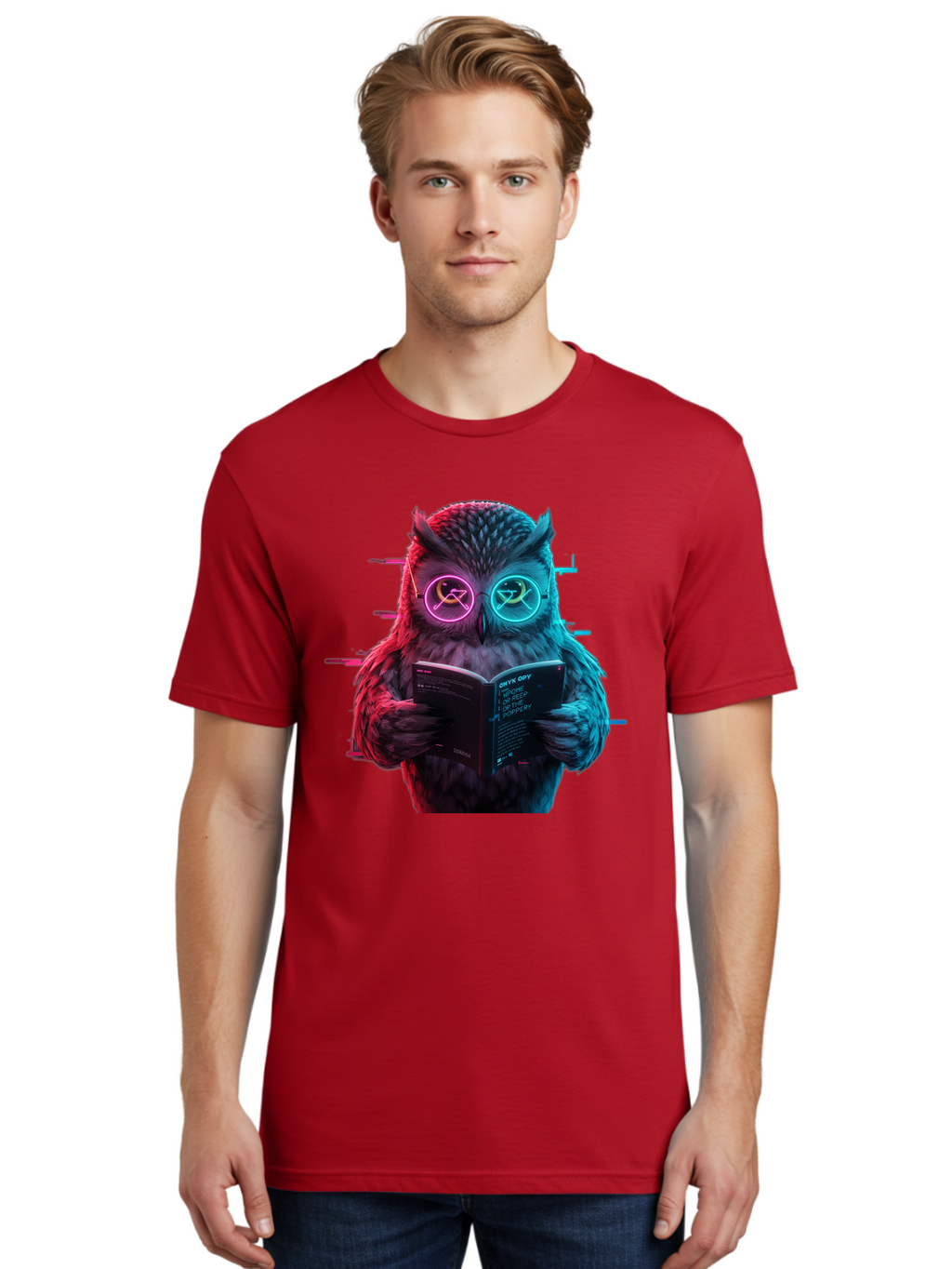 Owl-Reading-1 Men'S Graphic Tee, 100% Cotton, Comfortable Casual Summer Wear, Machine Washable, Vintage Camera, Old Camera, Antique Camera, Black Camera, Classic Photography, Photography Equipment, Nostalgic Device, Film Camera, Camera Art Bao722