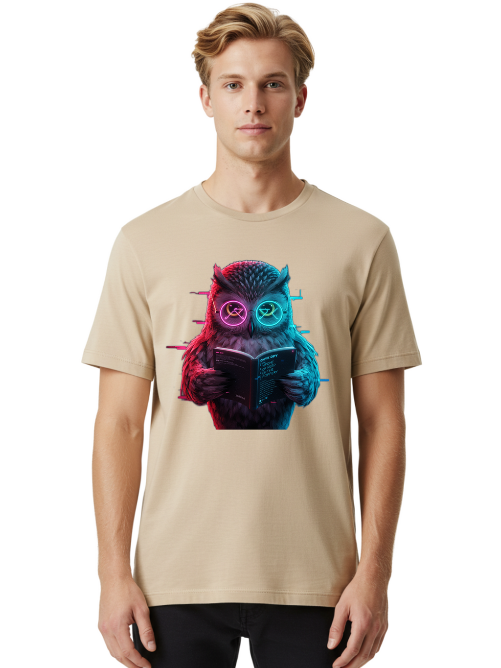 Owl-Reading-1 Men'S Graphic Tee, 100% Cotton, Comfortable Casual Summer Wear, Machine Washable, Vintage Camera, Old Camera, Antique Camera, Black Camera, Classic Photography, Photography Equipment, Nostalgic Device, Film Camera, Camera Art Bao722