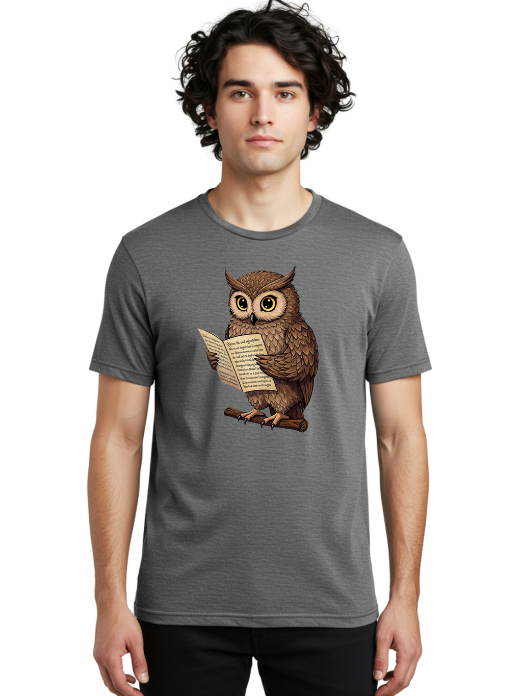 Owl-Reading-2 Men'S Graphic Tee, 100% Cotton, Comfortable Casual Summer Wear, Machine Washable, Vintage Camera, Old Camera, Antique Camera, Black Camera, Classic Photography, Photography Equipment, Nostalgic Device, Film Camera, Camera Art Bao723
