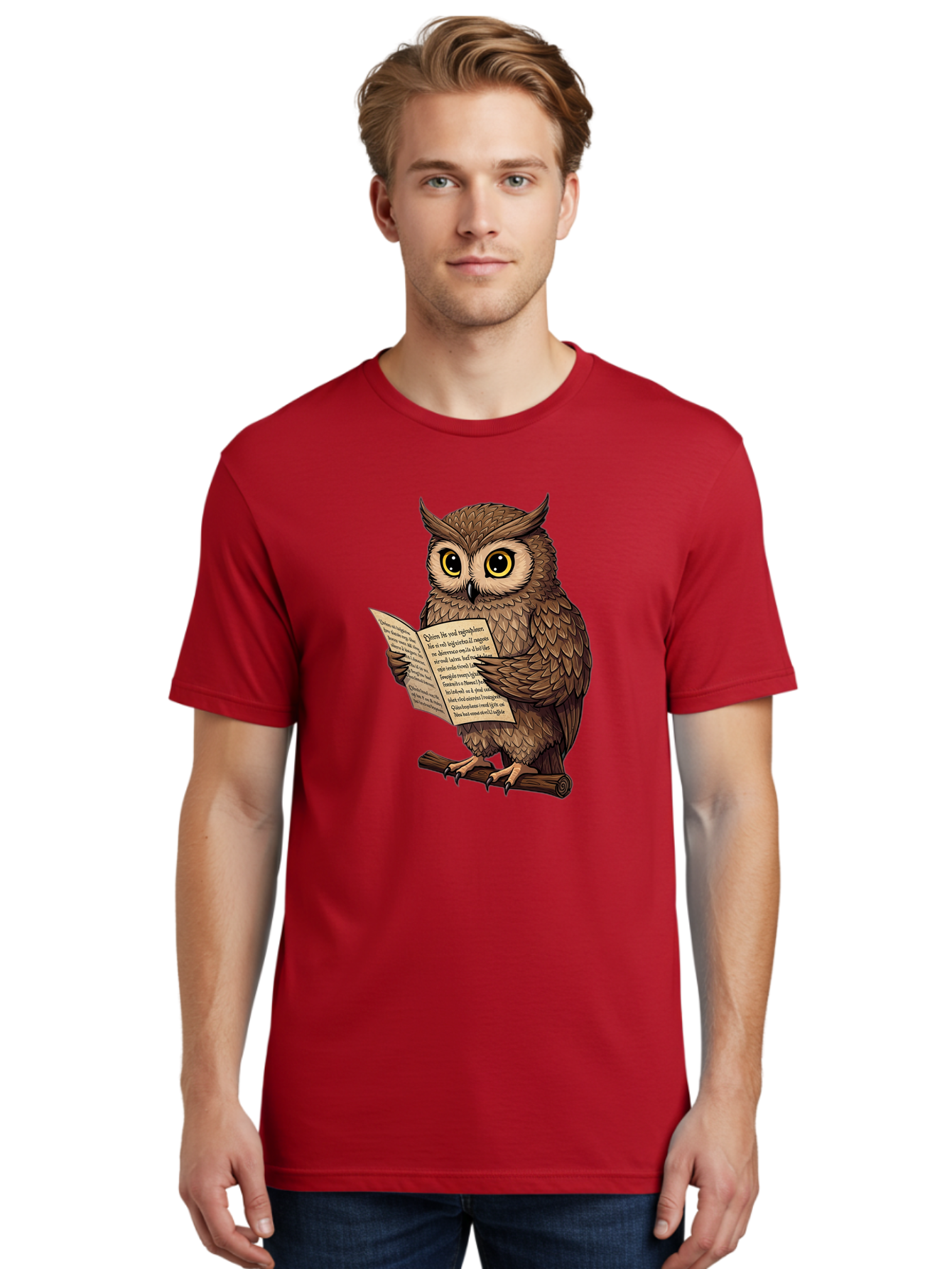 Owl-Reading-2 Men'S Graphic Tee, 100% Cotton, Comfortable Casual Summer Wear, Machine Washable, Vintage Camera, Old Camera, Antique Camera, Black Camera, Classic Photography, Photography Equipment, Nostalgic Device, Film Camera, Camera Art Bao723